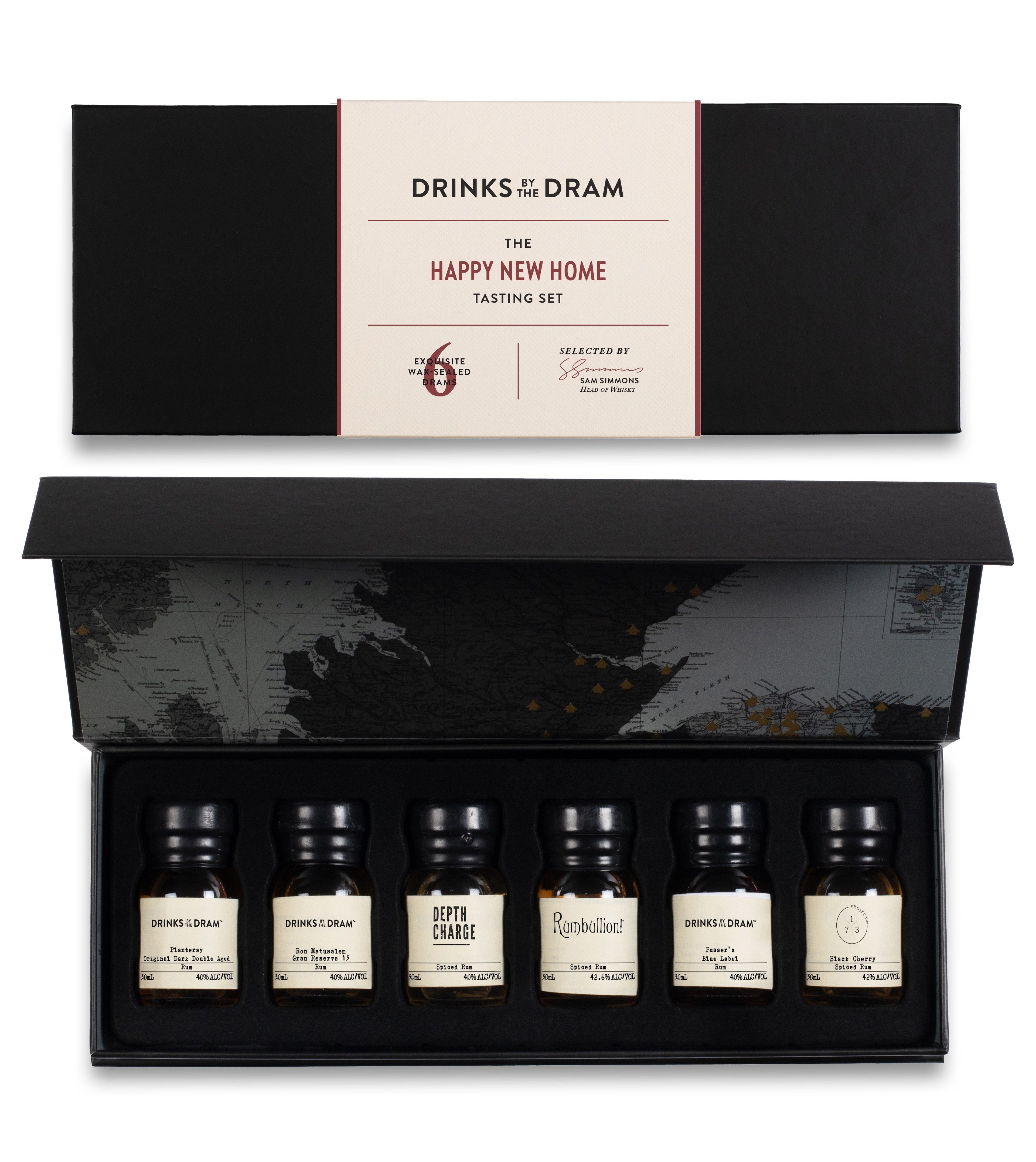 Happy New Home Rum Tasting Set (Black) 18cl
