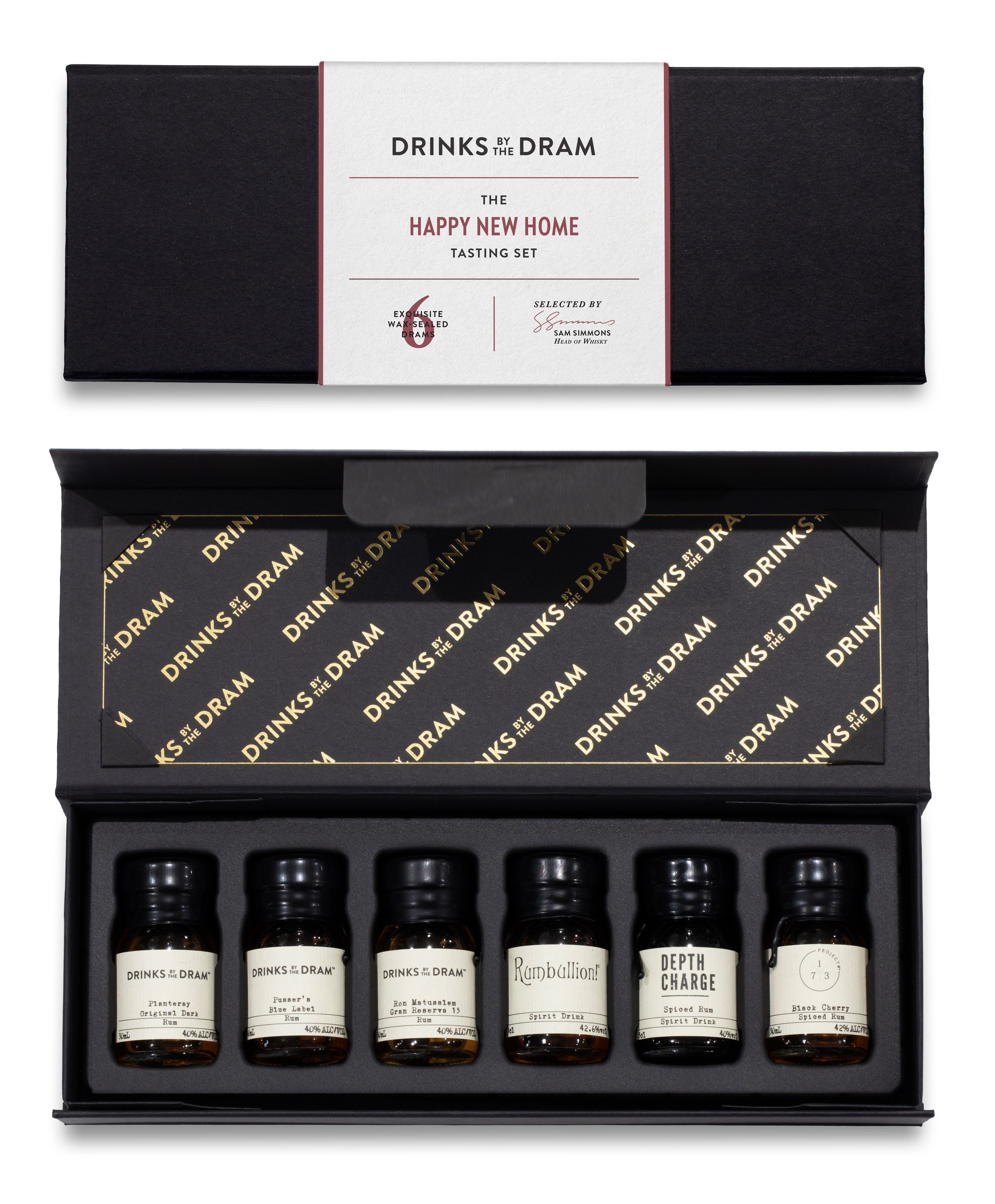 Happy New Home Rum Tasting Set (Black) 18cl
