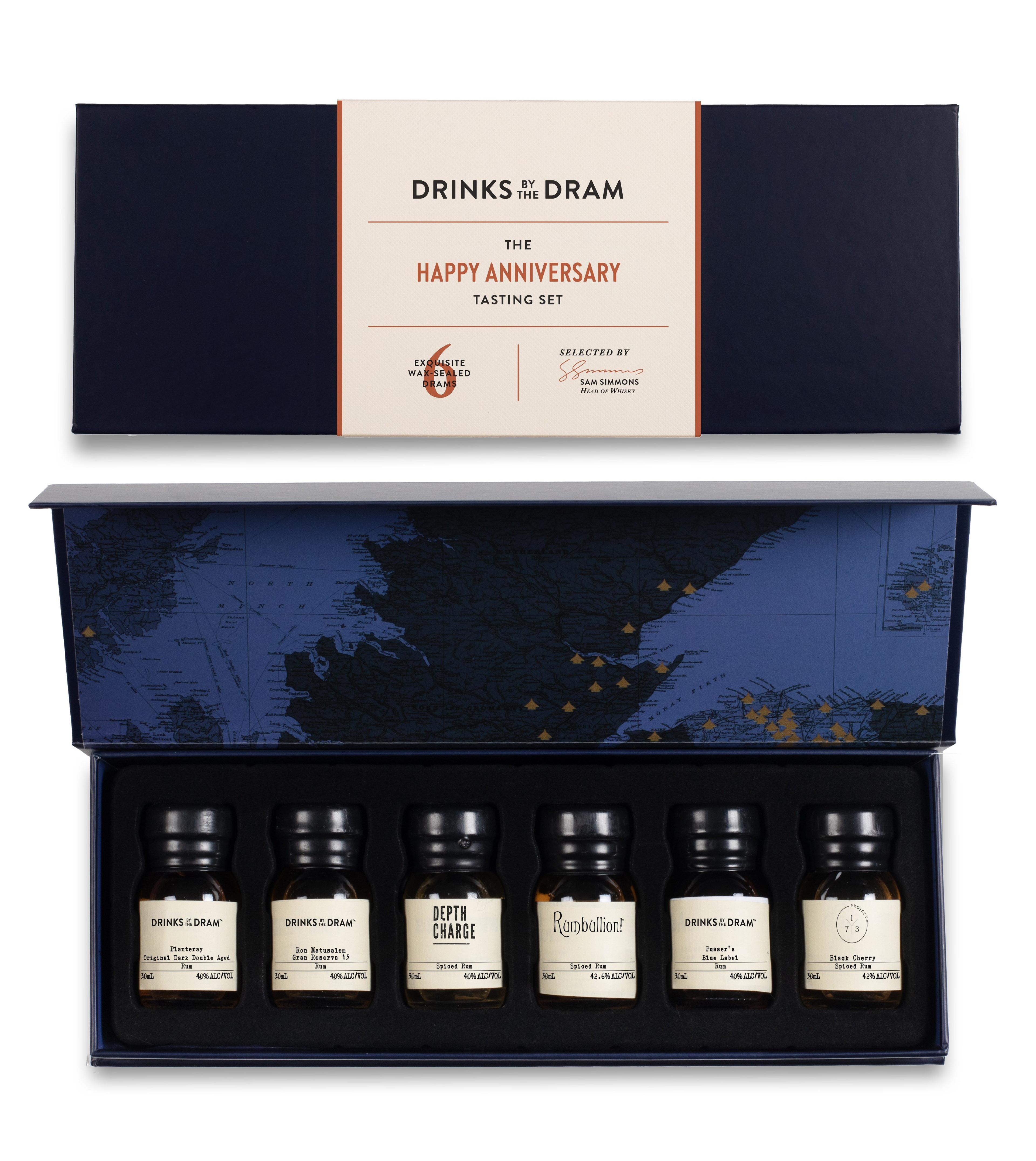 Happy Anniversary Rum Tasting Set (Blue) 18cl