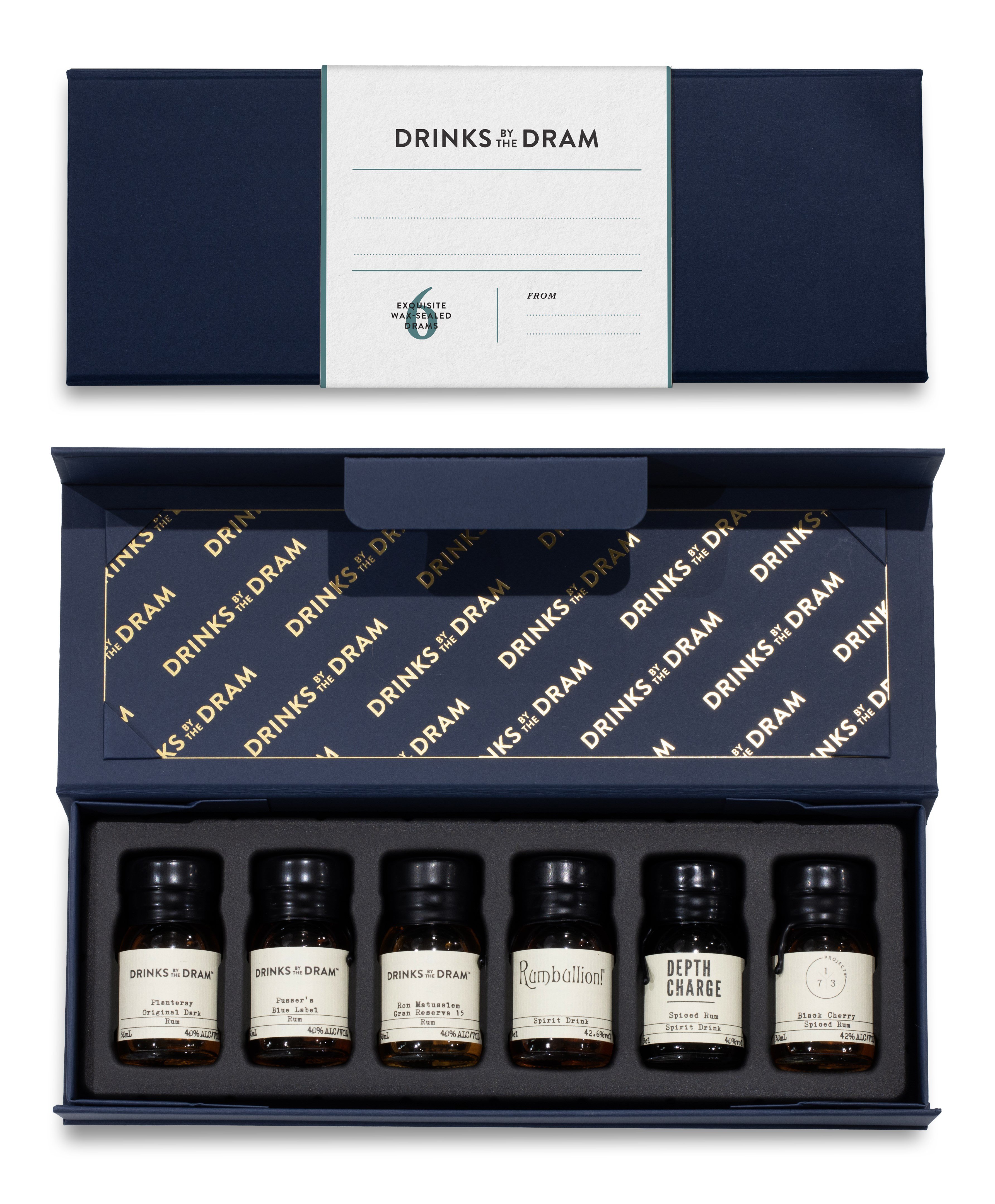 Blank - Write your own message Rum Tasting Set (Blue) 18cl