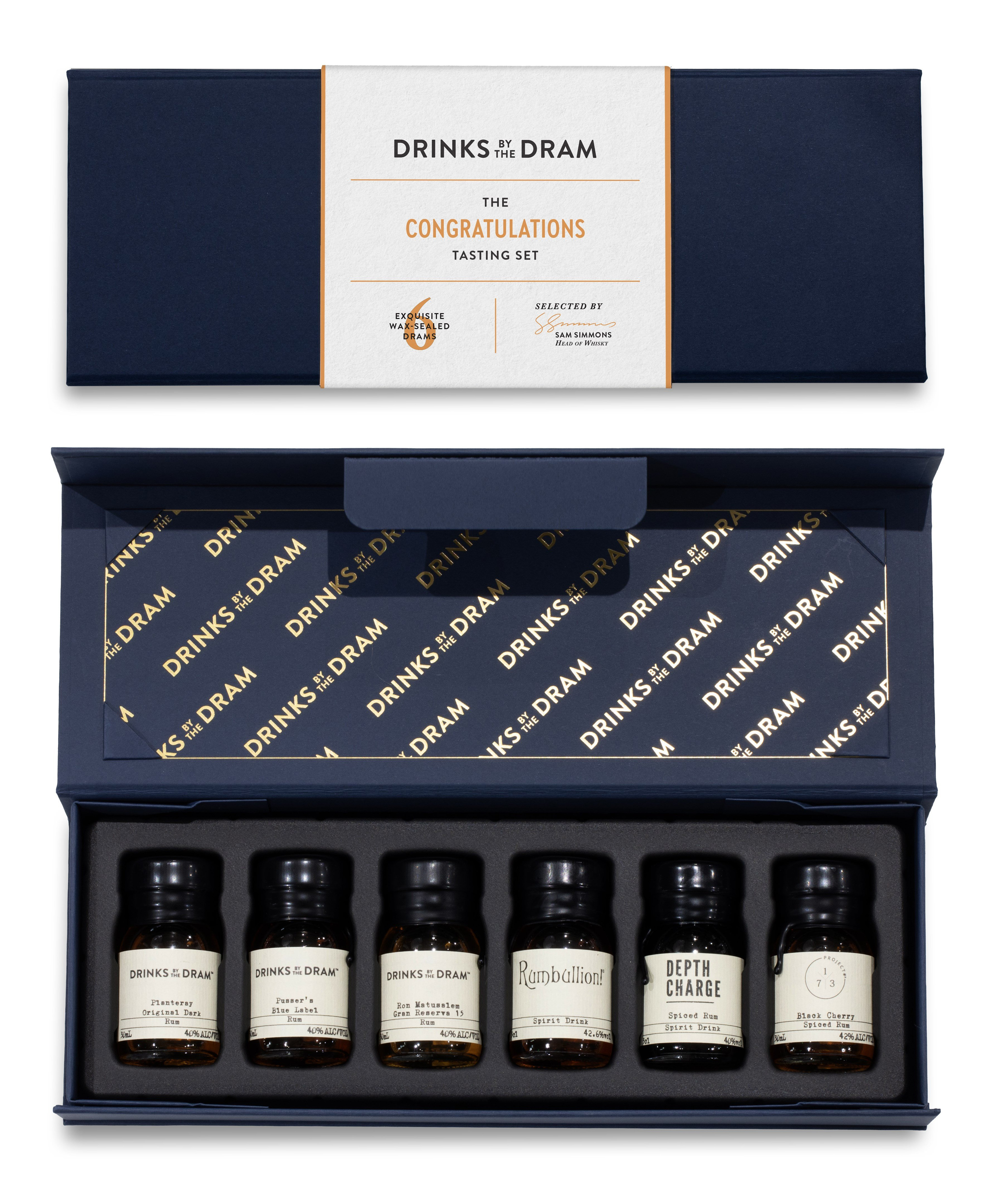 Congratulations Rum Tasting Set (Blue) 18cl