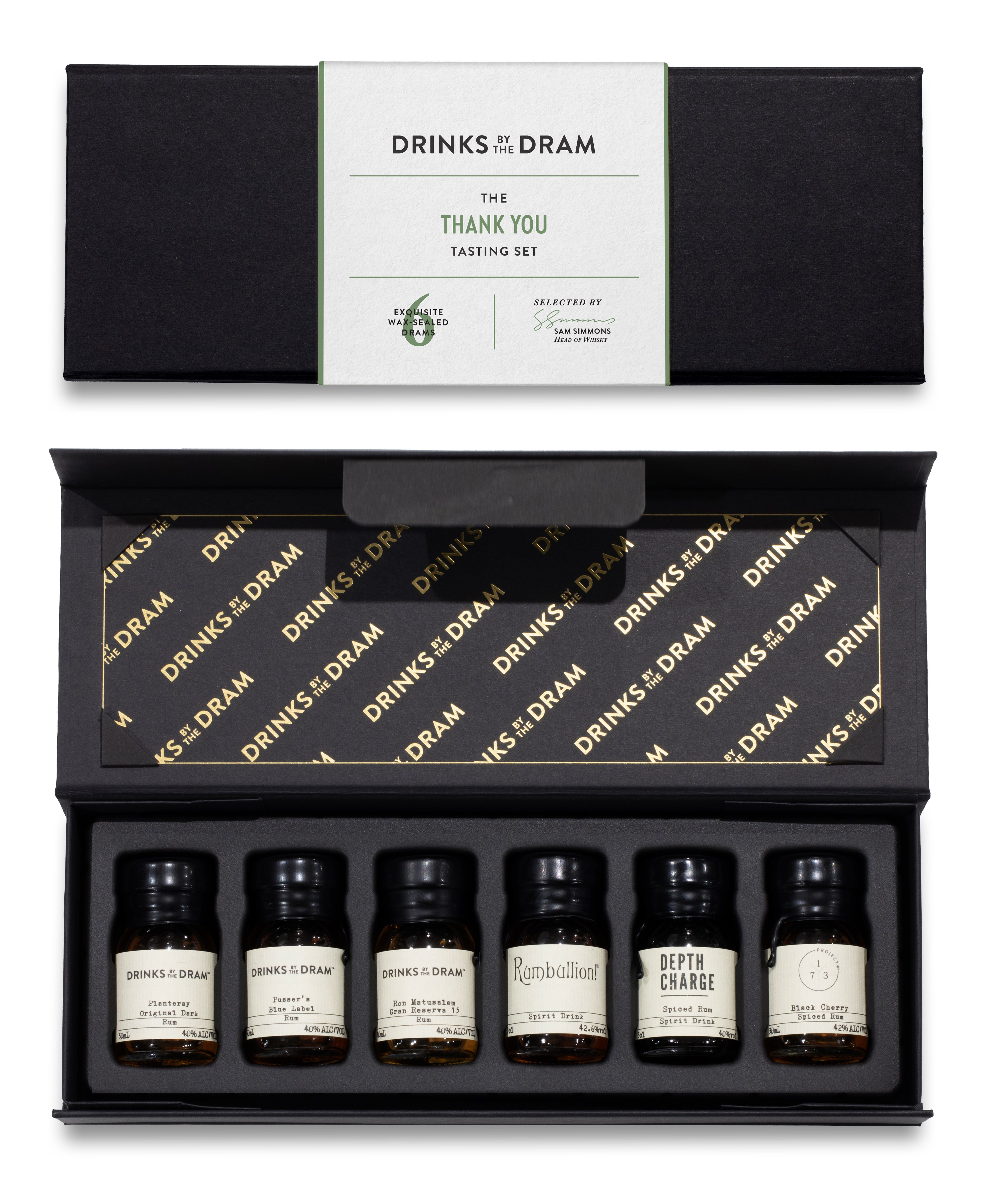Thank You Rum Tasting Set (Black) 18cl
