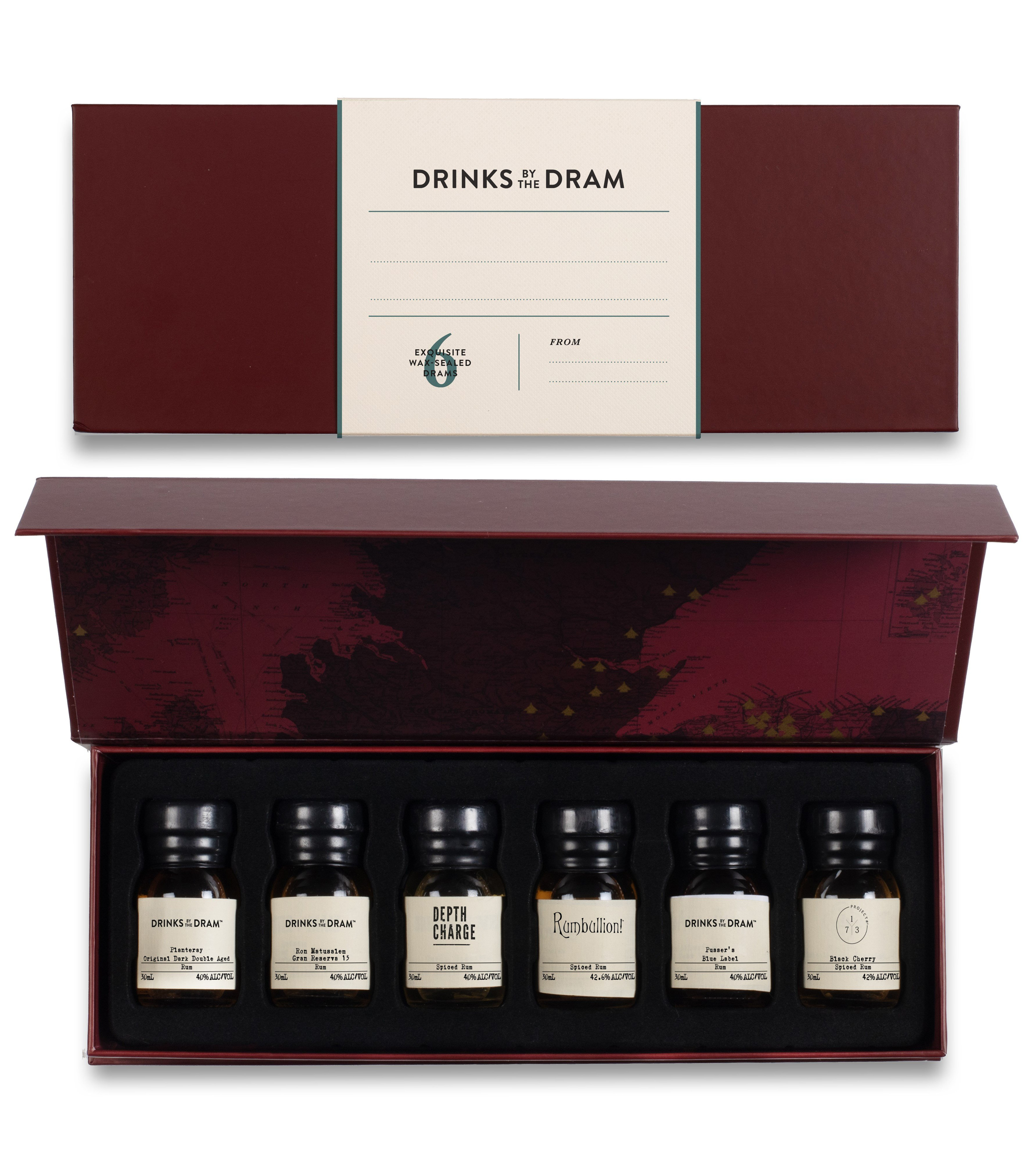 Blank - Write your own message Rum Tasting Set (Red) 18cl