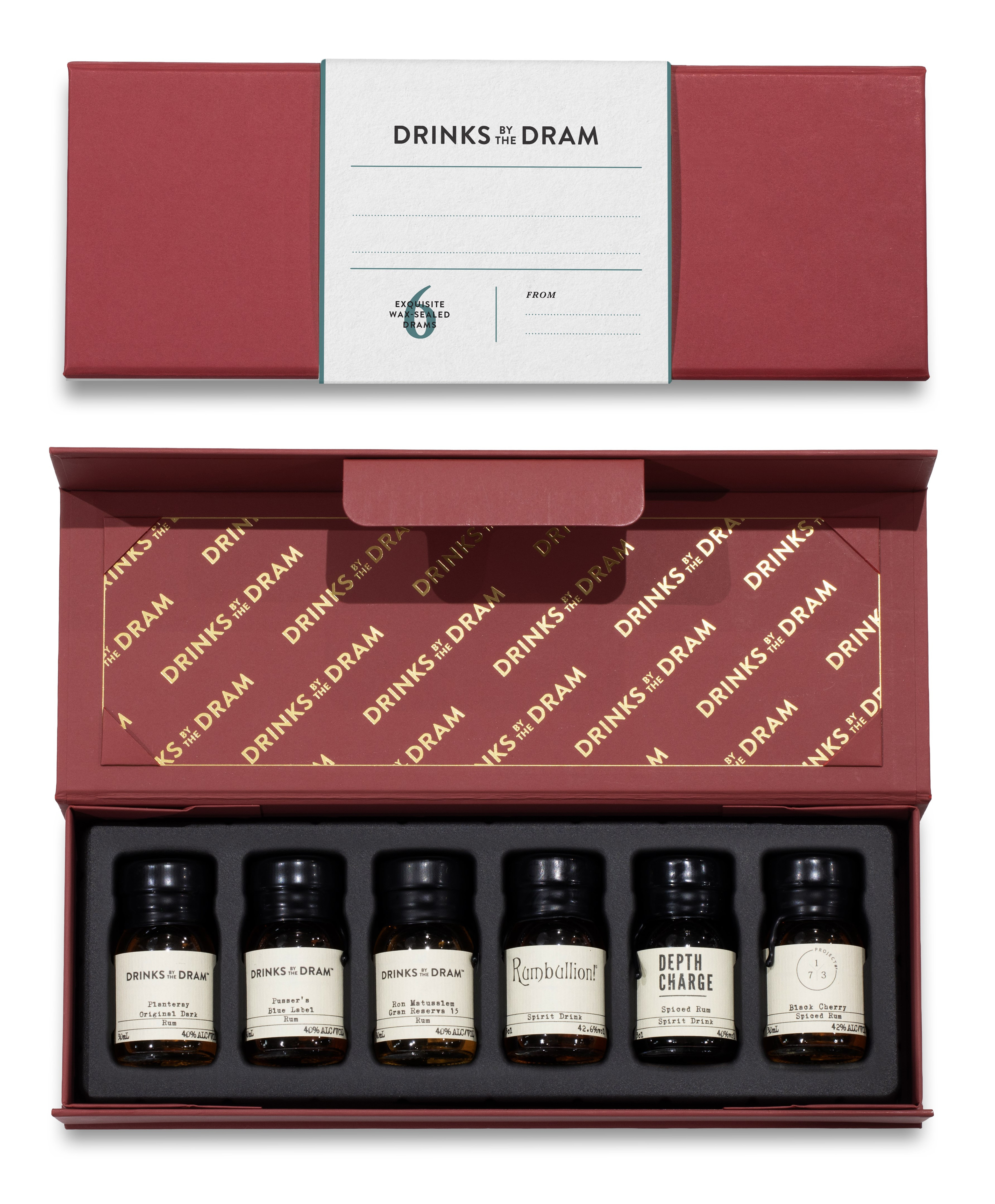 Blank - Write your own message Rum Tasting Set (Red) 18cl