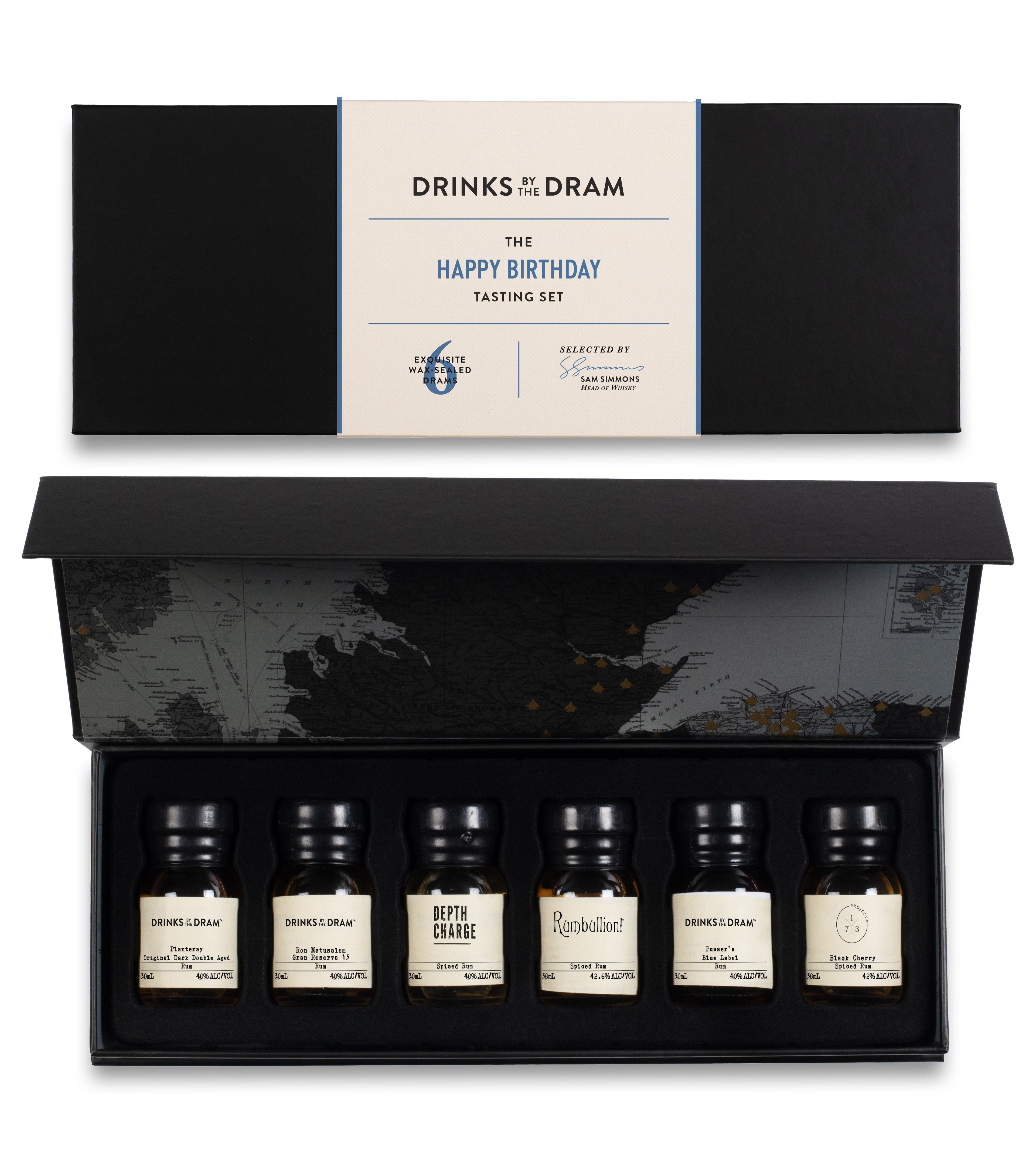 Happy Birthday Rum Tasting Set (Black) 18cl