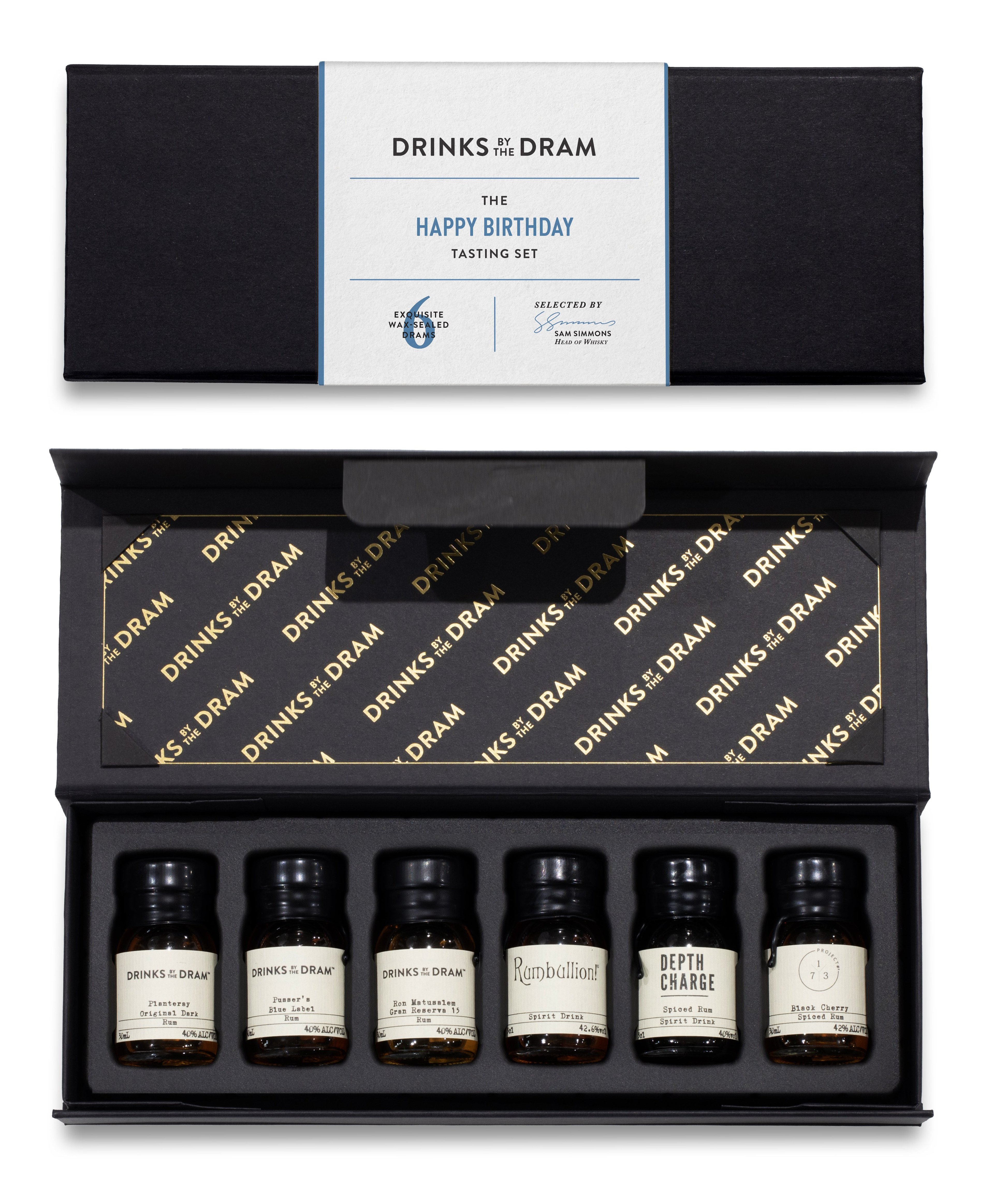 Happy Birthday Rum Tasting Set (Black) 18cl