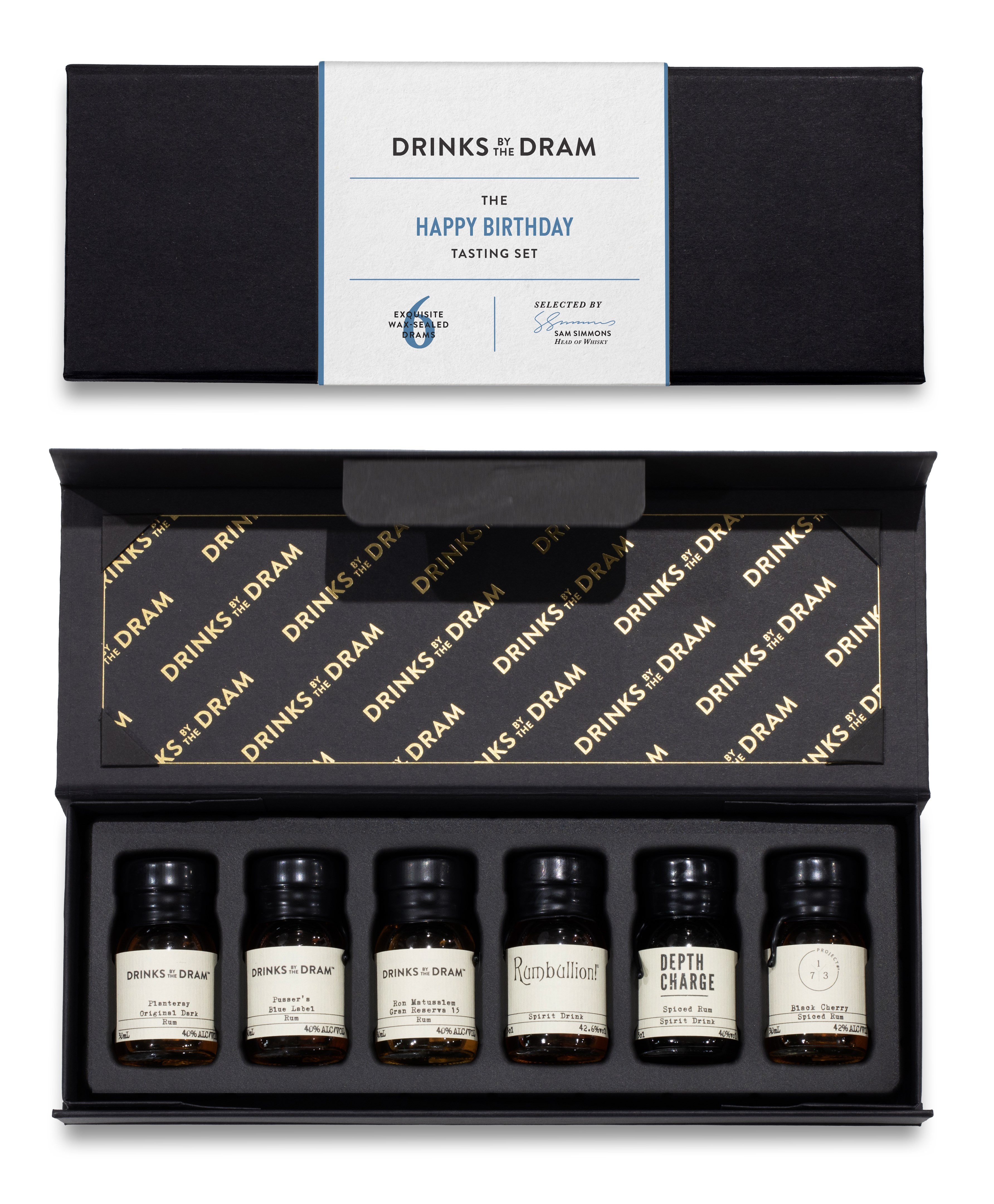 Happy Birthday Rum Tasting Set (Black) 18cl