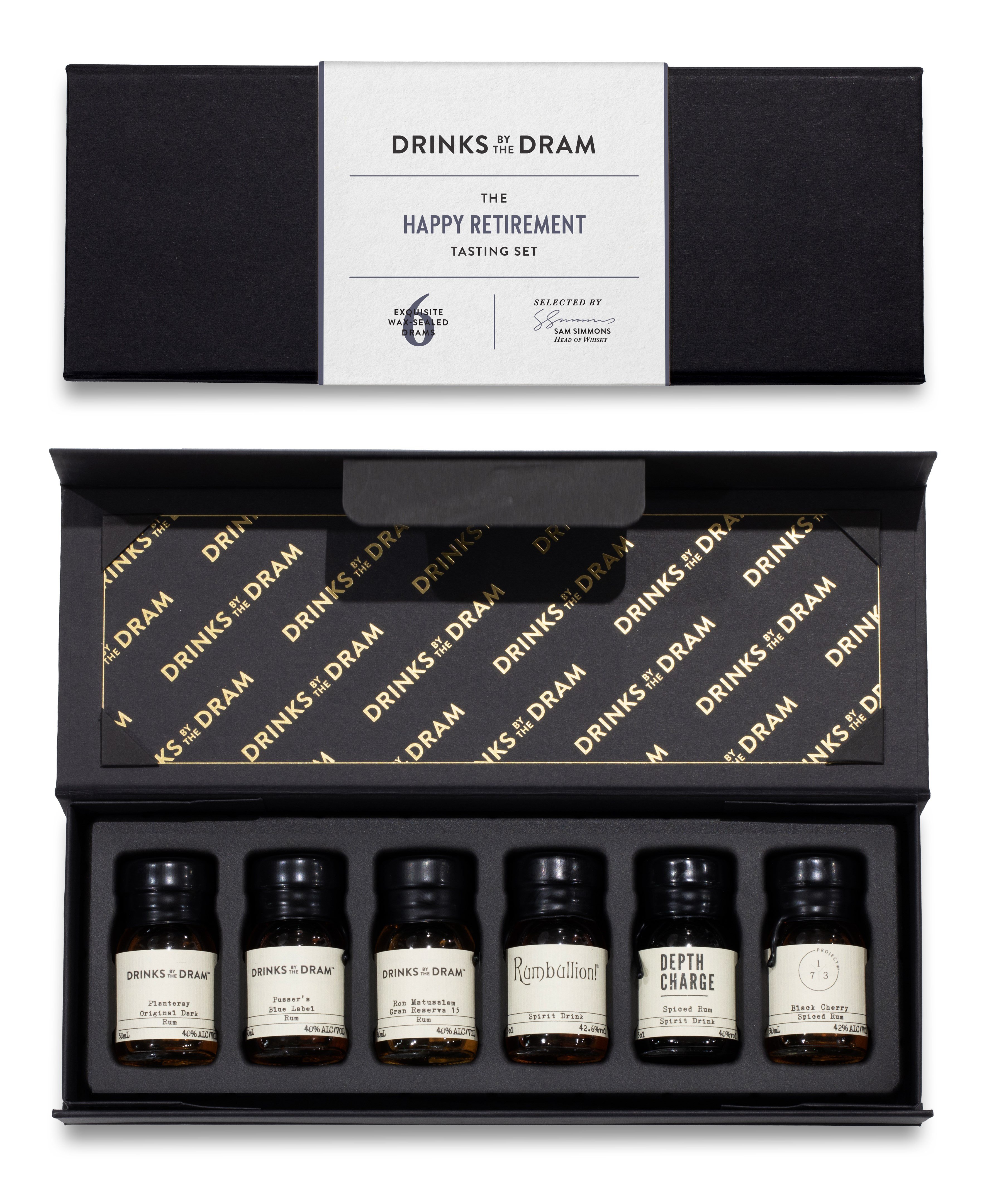 Retirement Rum Tasting Set (Black) 18cl