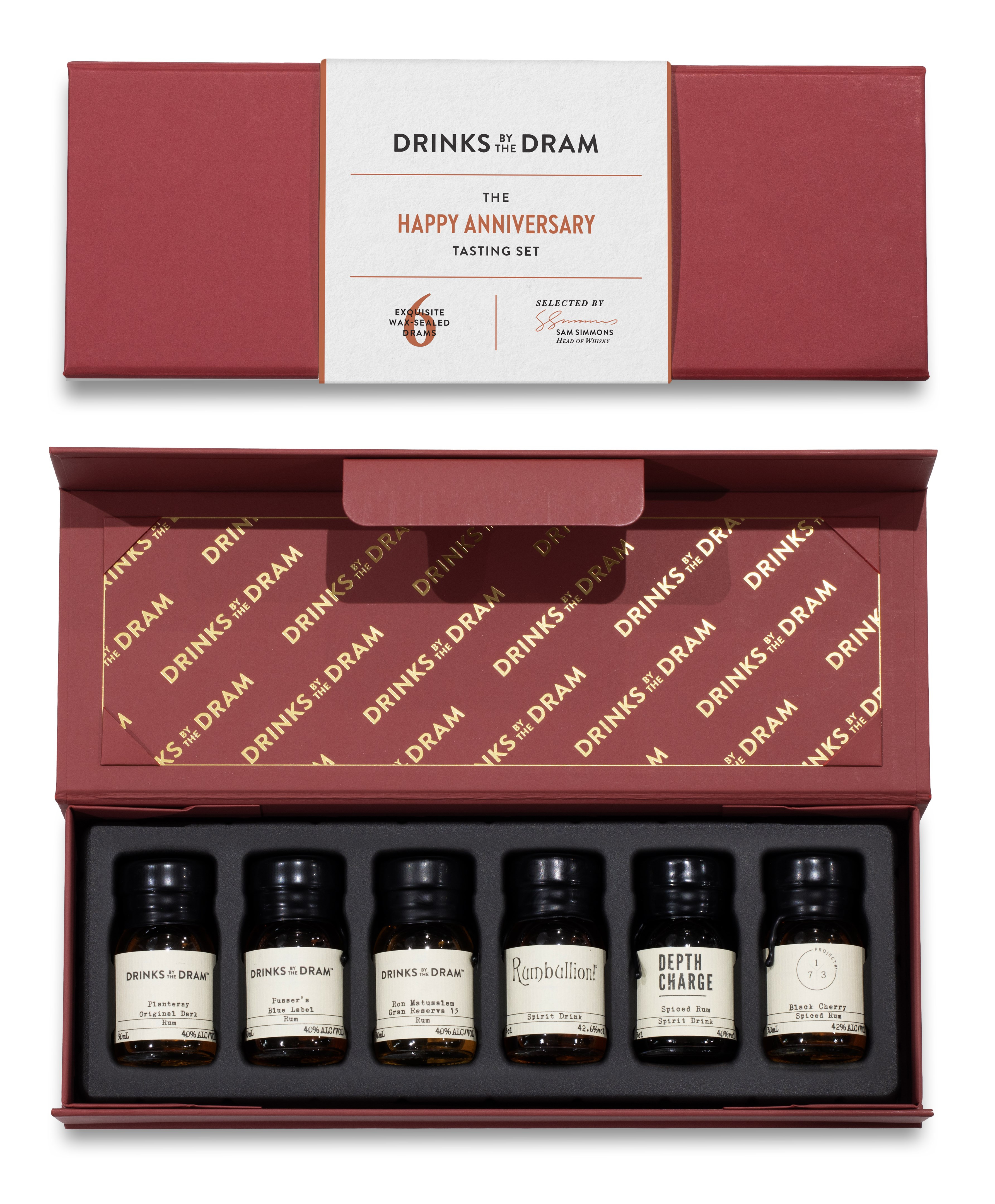 Happy Anniversary Rum Tasting Set (Red) 18cl
