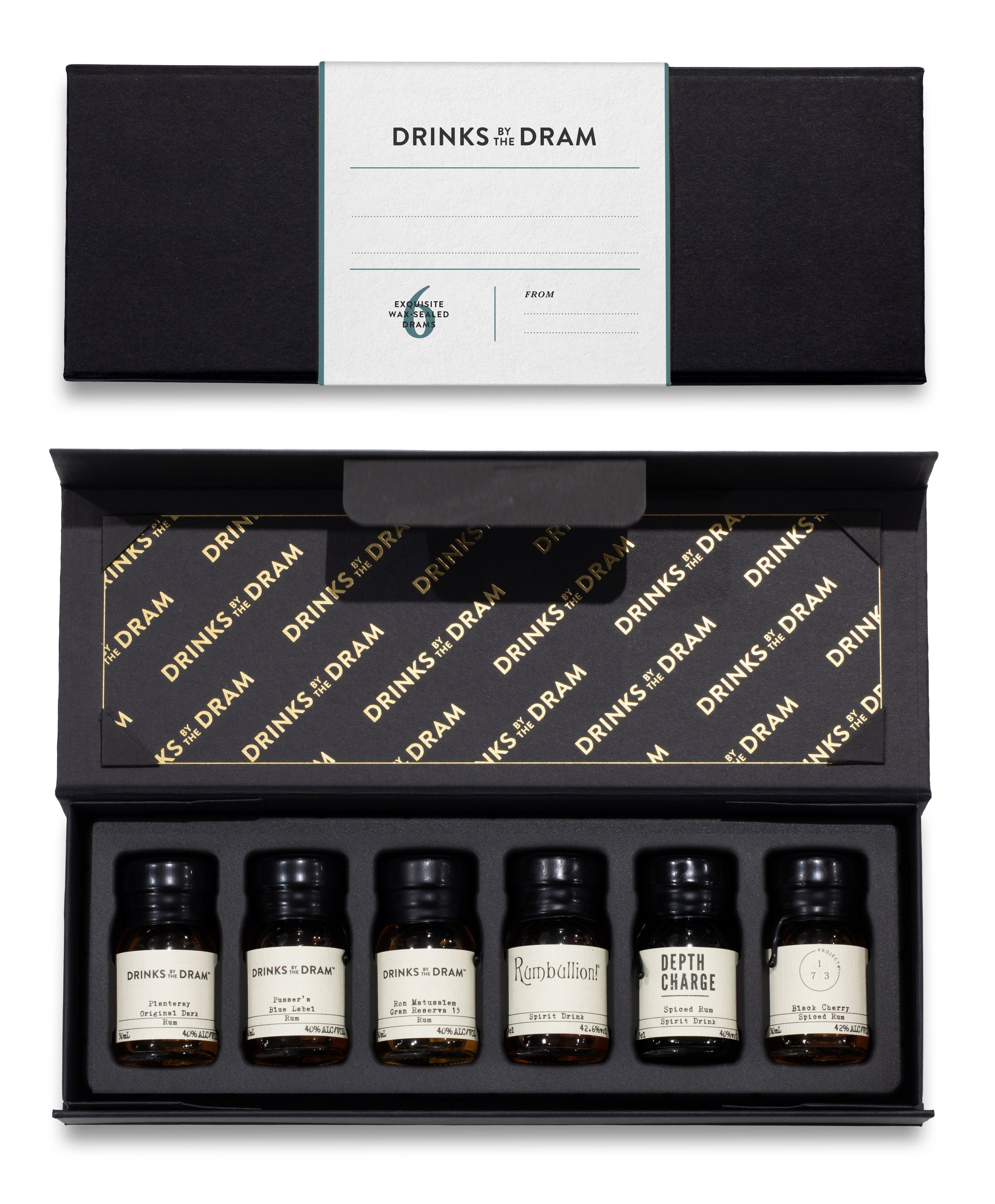 Blank - Write your own message Rum Tasting Set (Black) 18cl