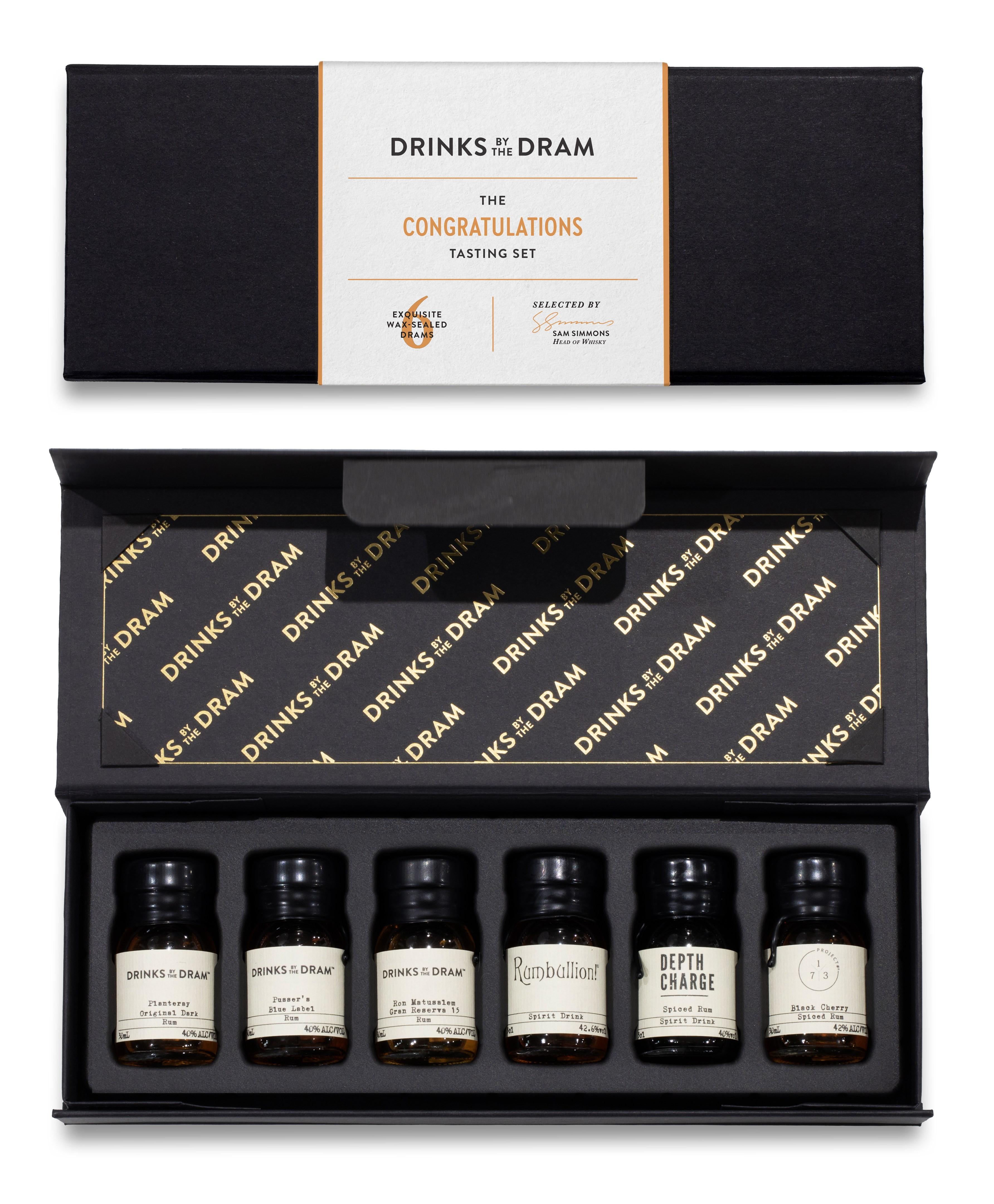 Congratulations Rum Tasting Set (Black) 18cl