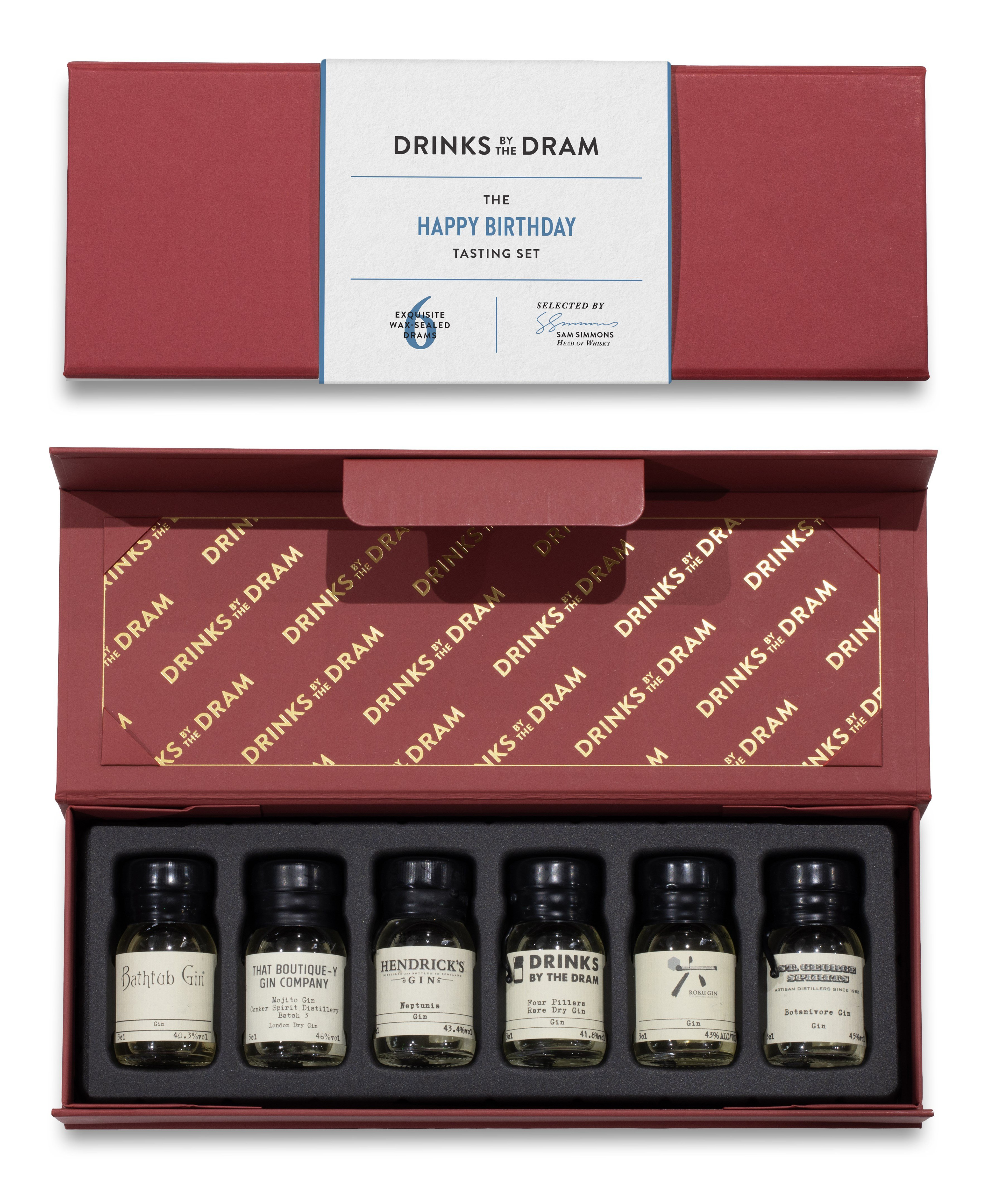 Happy Birthday Gin Tasting Set (Red) 18cl