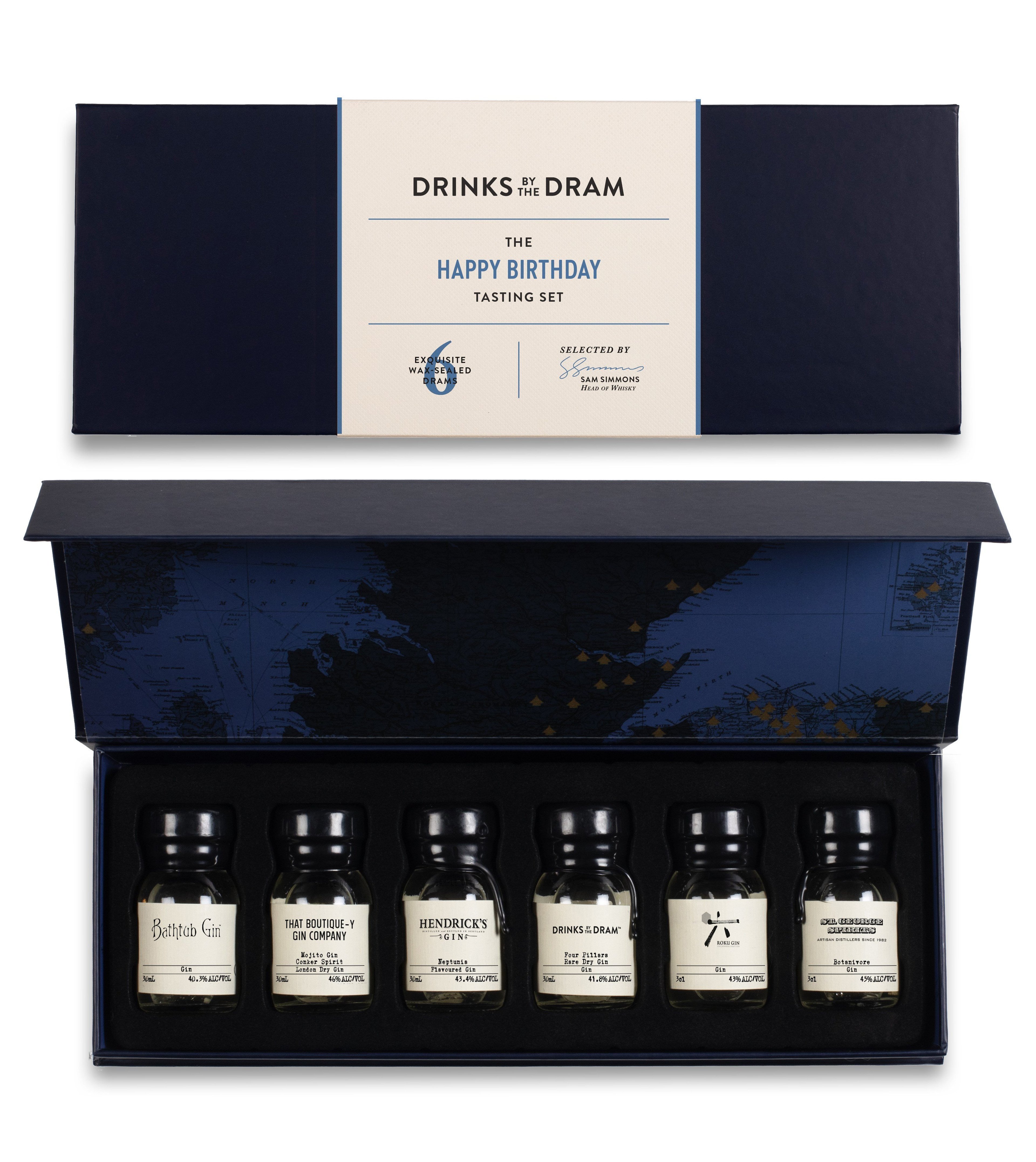 Happy Birthday Gin Tasting Set (Blue) 18cl