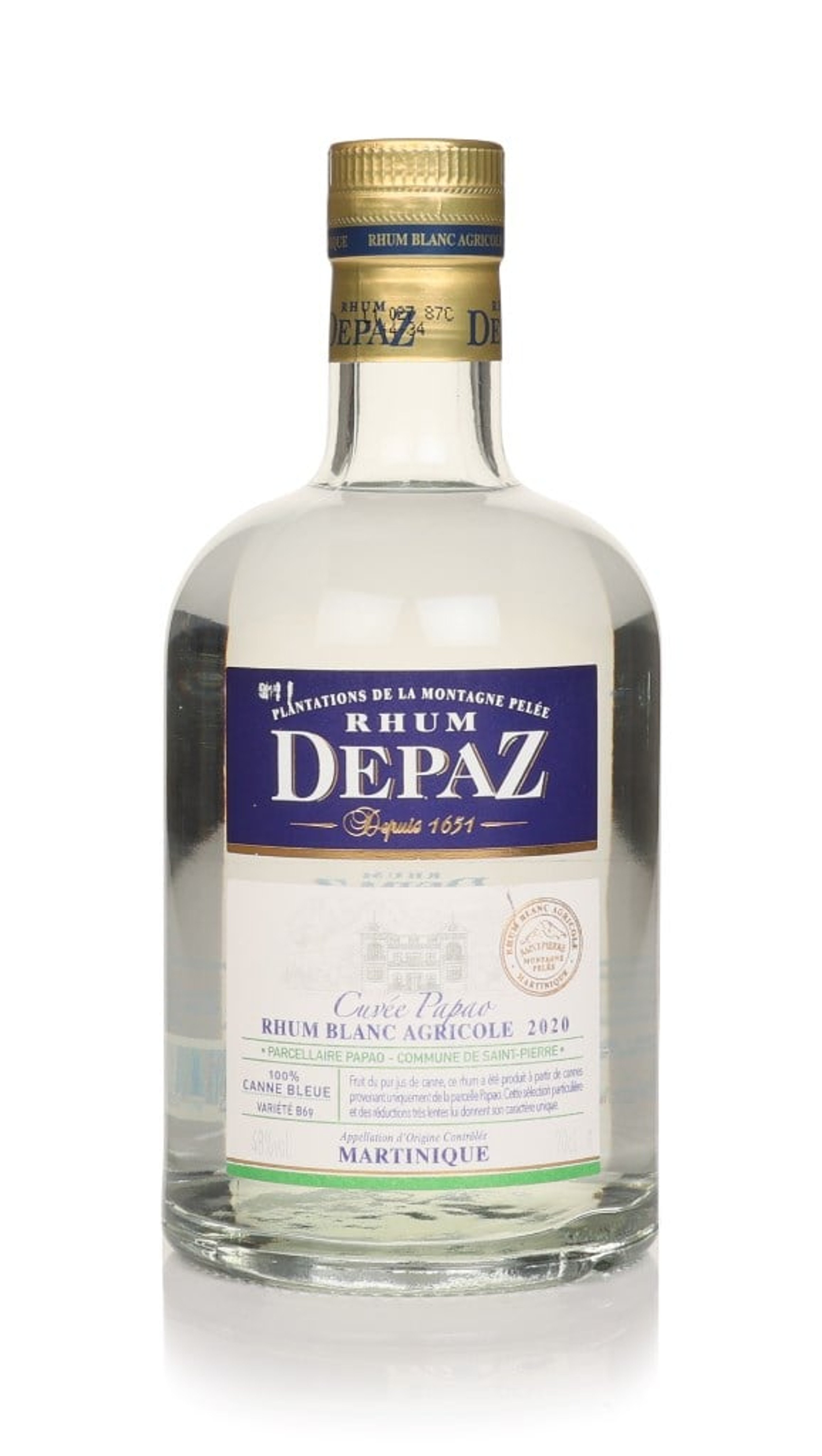 Rhum Depaz Cuvée Papao - Rhum Blanc Agricole 2020 70cl