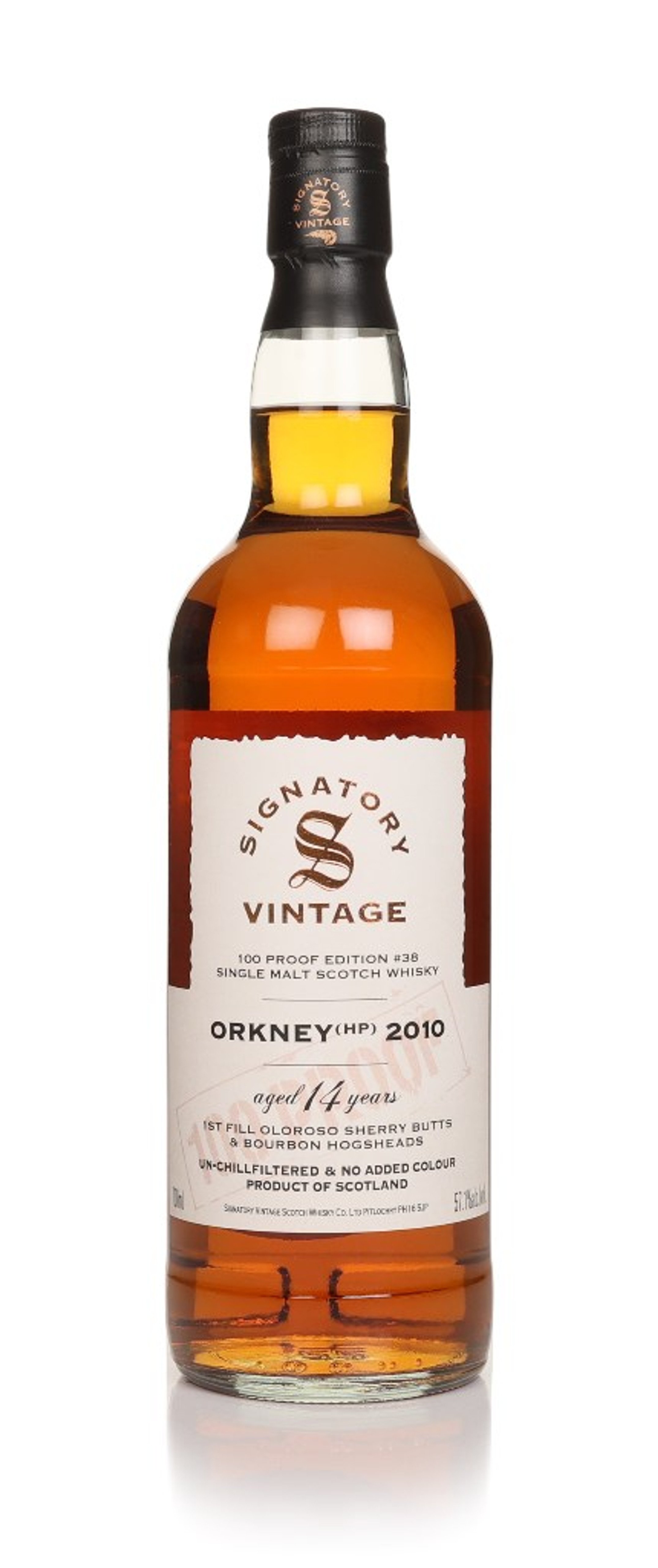 Orkney (HP) 14 Year Old 2010 - 100 Proof Edition #38 (Signatory) 70cl
