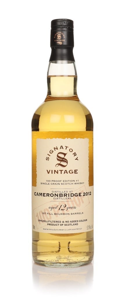 Cameronbridge 12 Year Old 2012 - 100 Proof Grain Edition #1 (Signatory) 70cl