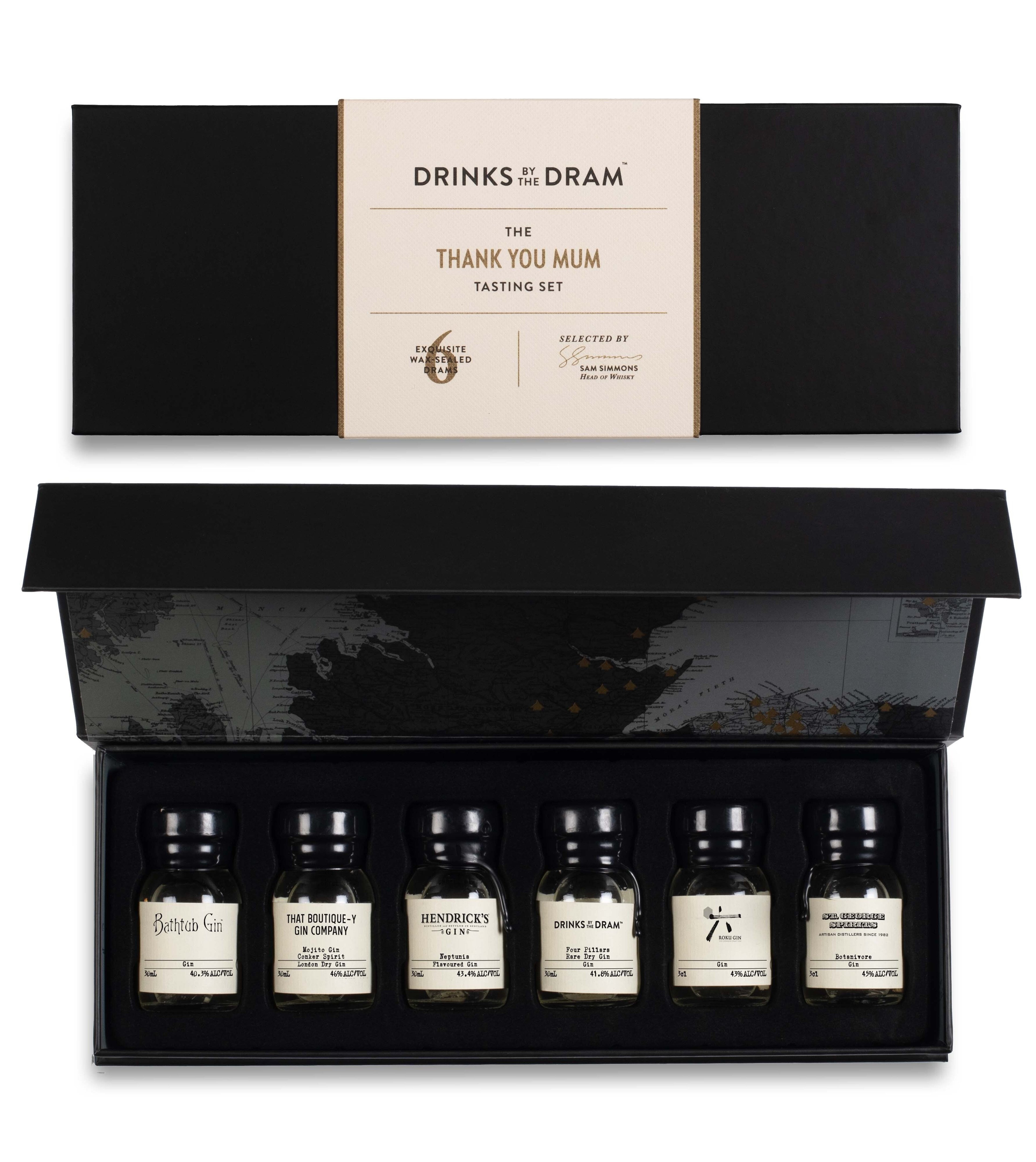 Thank You Mum Gin Tasting Set (Black) 18cl