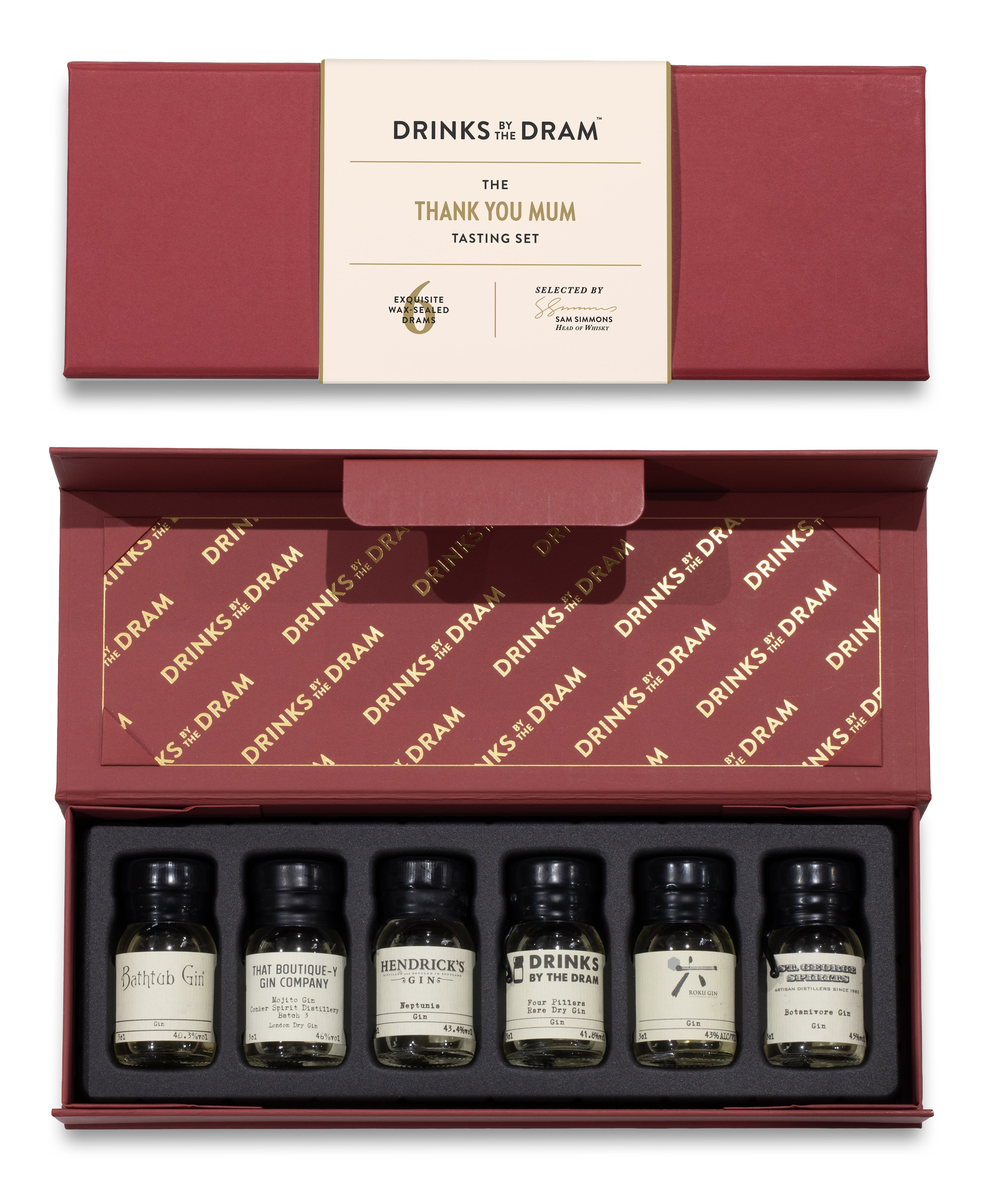 Thank You Mum Gin Tasting Set (Red) 18cl