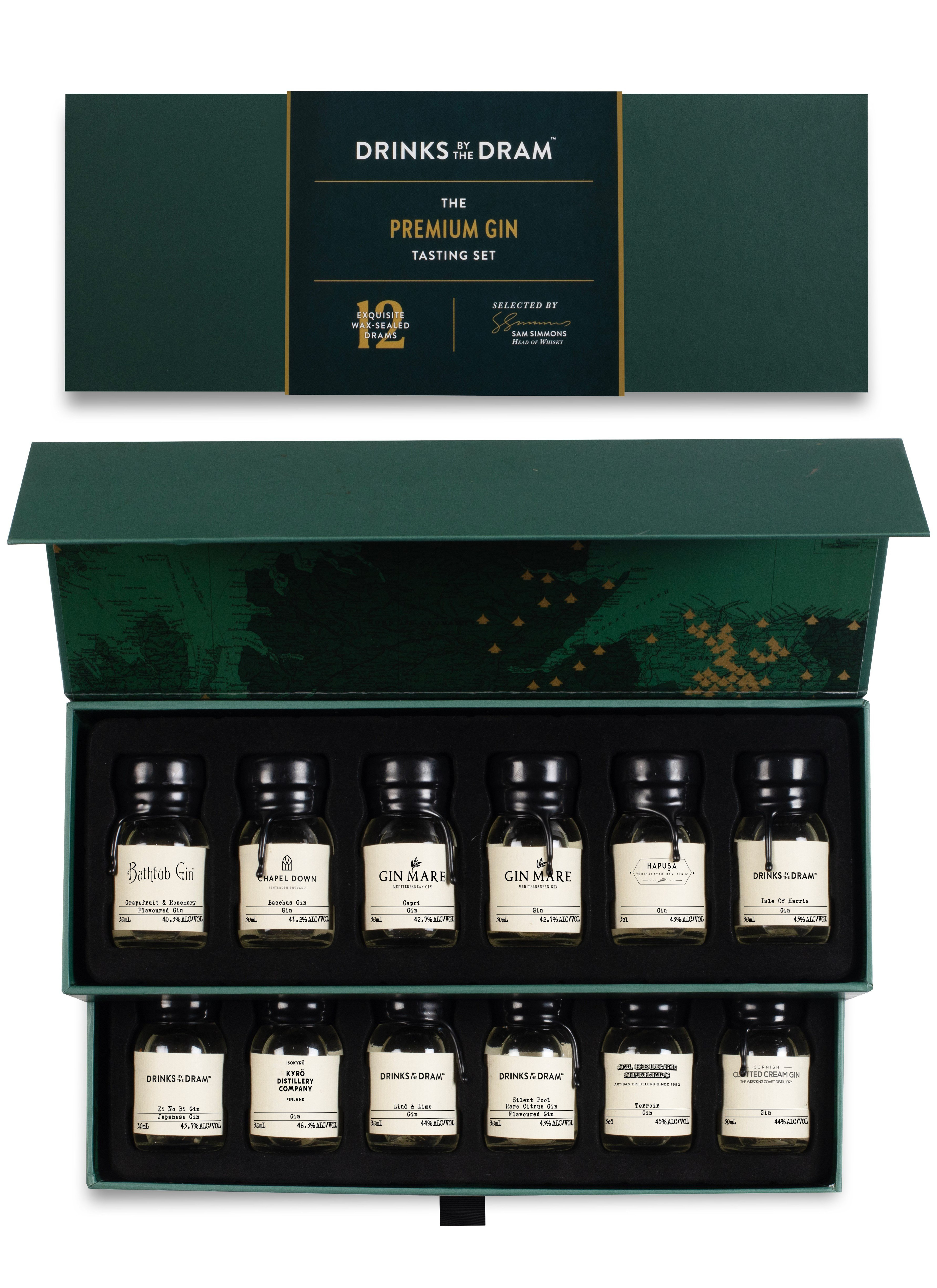The Premium Gin 12 Dram Tasting Set 36cl