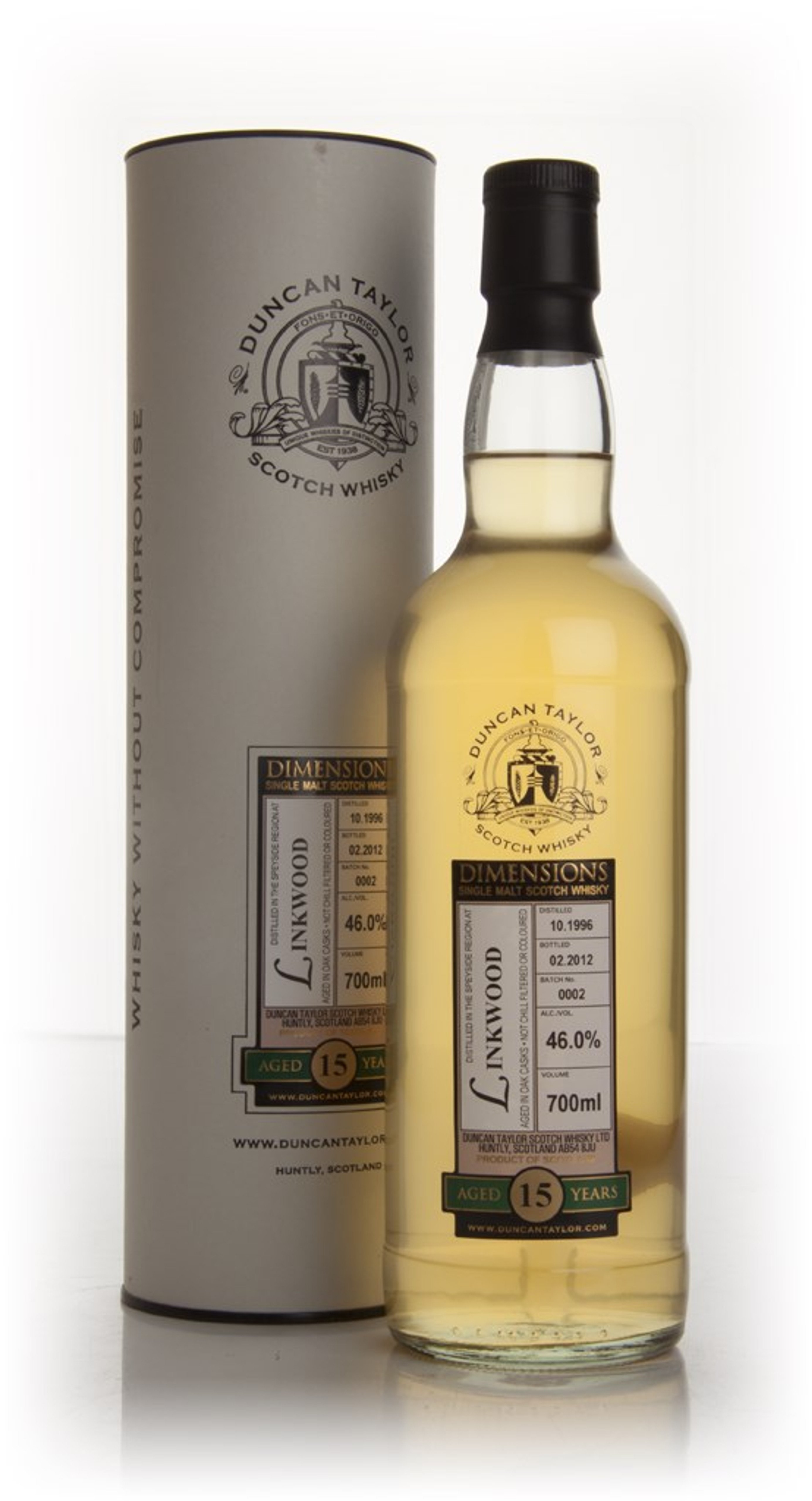 Linkwood 15 Year Old 1996 - Batch 0002 - Dimensions (Duncan Taylor) 70cl