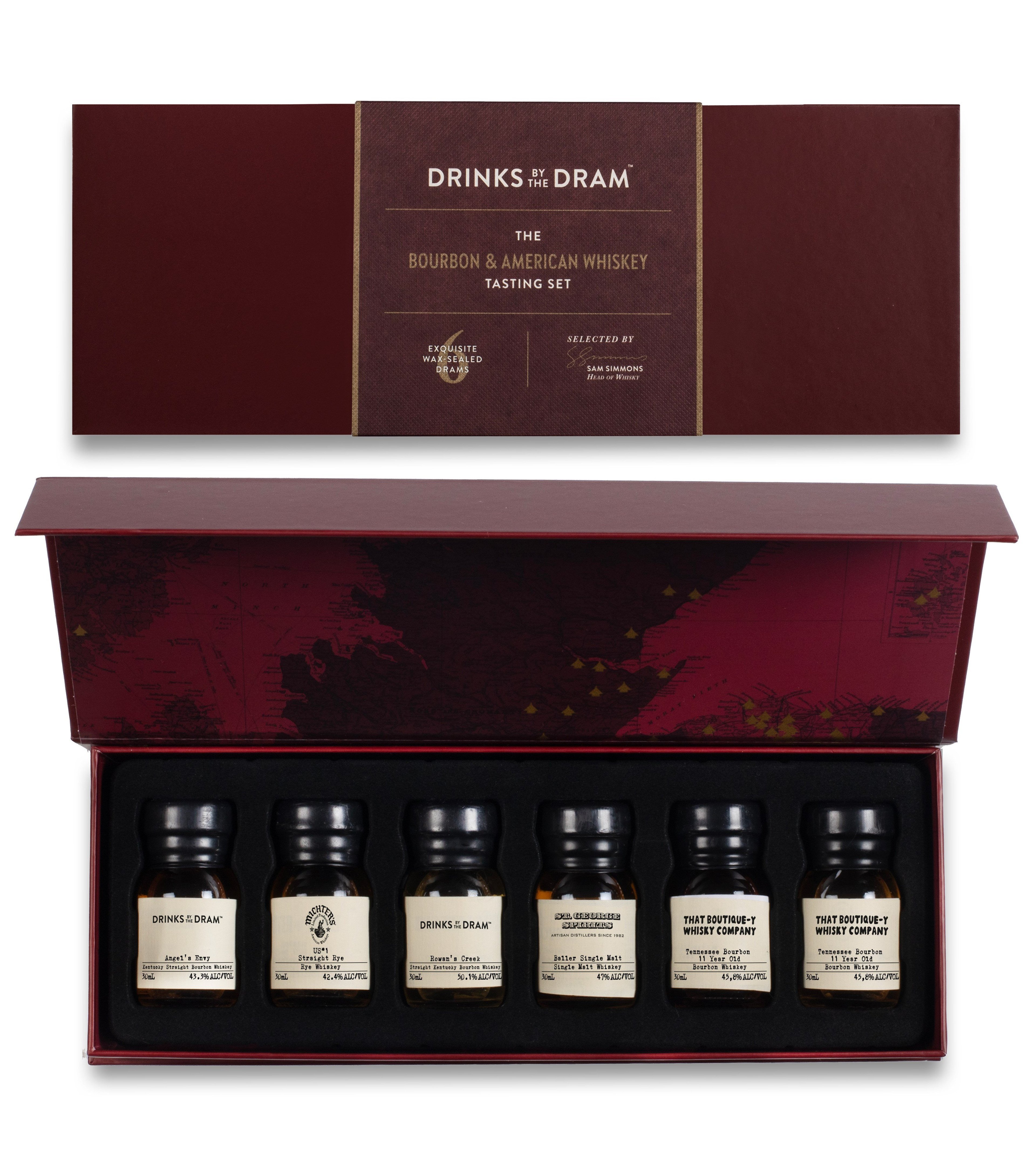 The Premium Bourbon 6 Dram Tasting Set 18cl