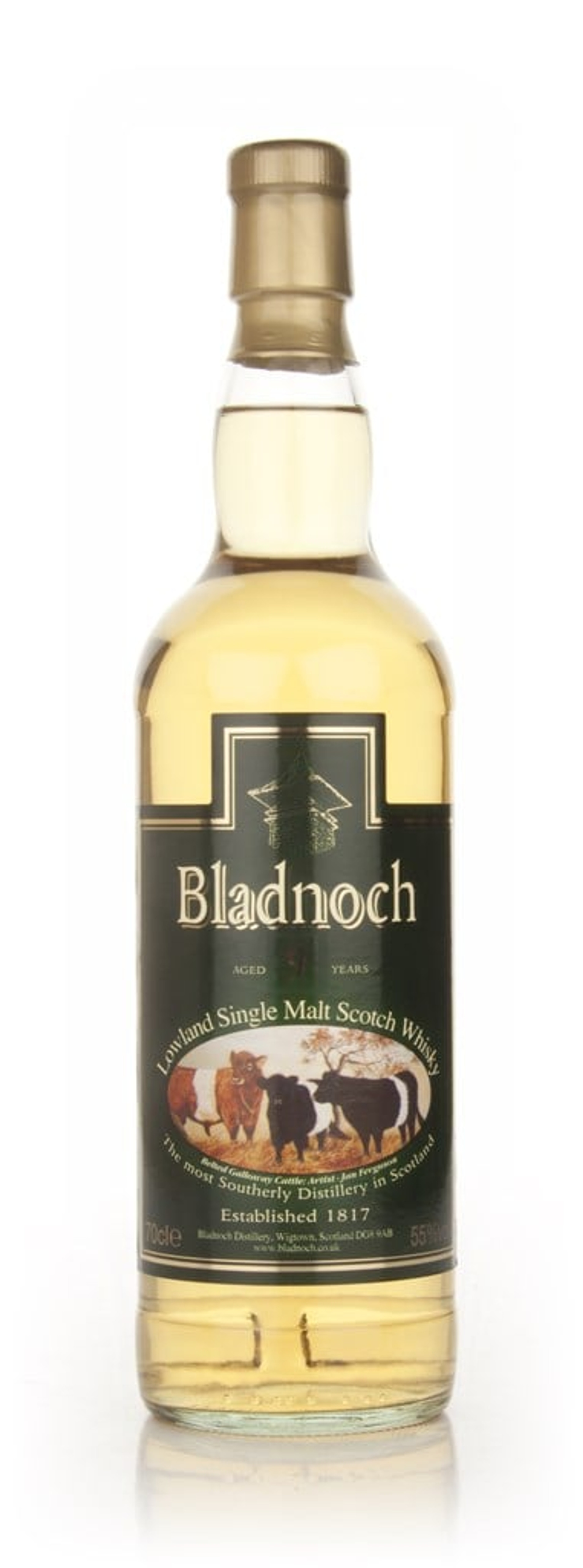 Bladnoch 9 Year Old - Belted Galloway Label 70cl