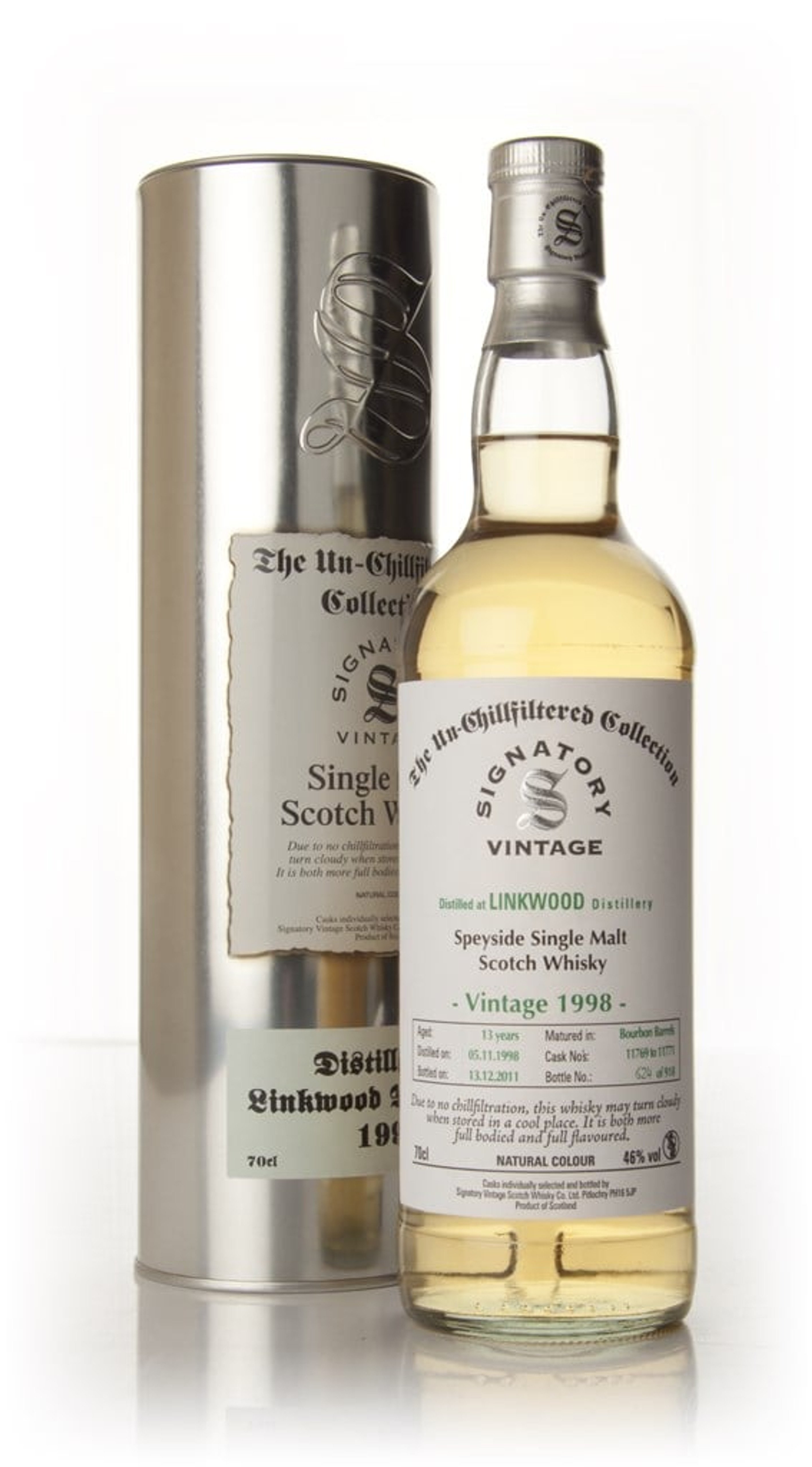 Linkwood 13 Year Old 1998 - Un-Chillfiltered (Signatory) 70cl