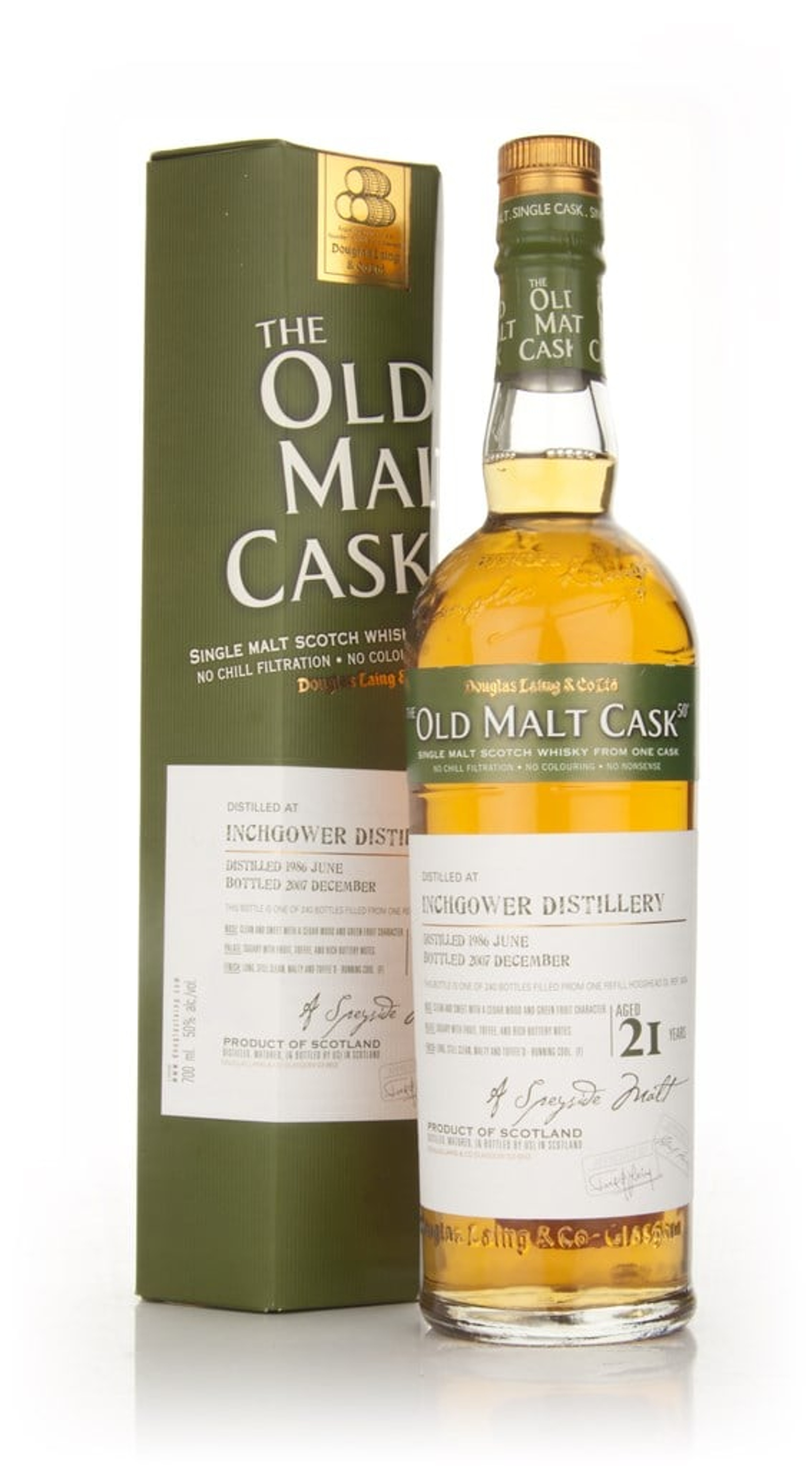 Inchgower 21 Year Old 1986 - Old Malt Cask (Douglas Laing)  70cl