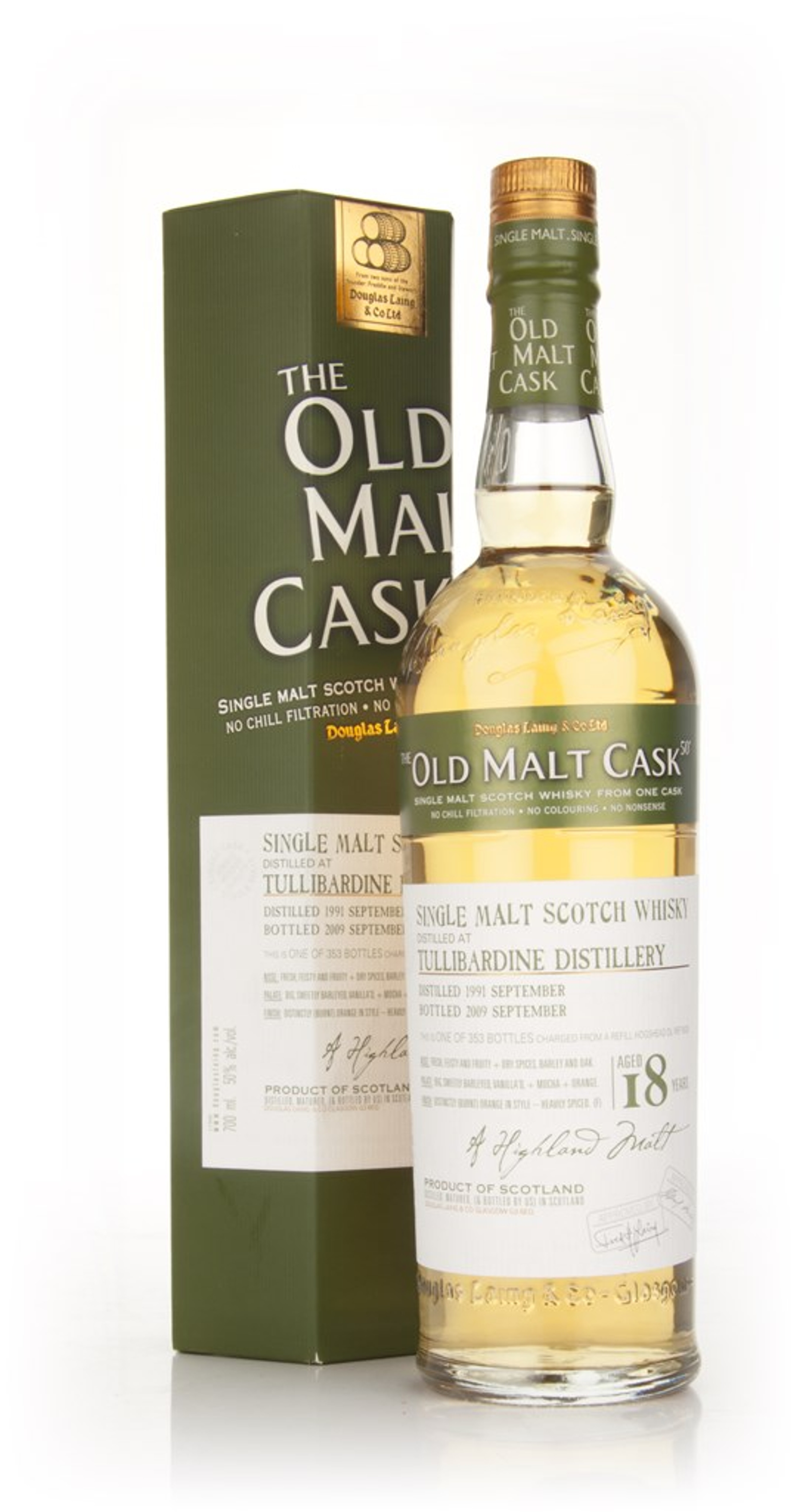  Tullibardine 18 Year Old 1991 - Old Malt Cask (Douglas Laing)  70cl