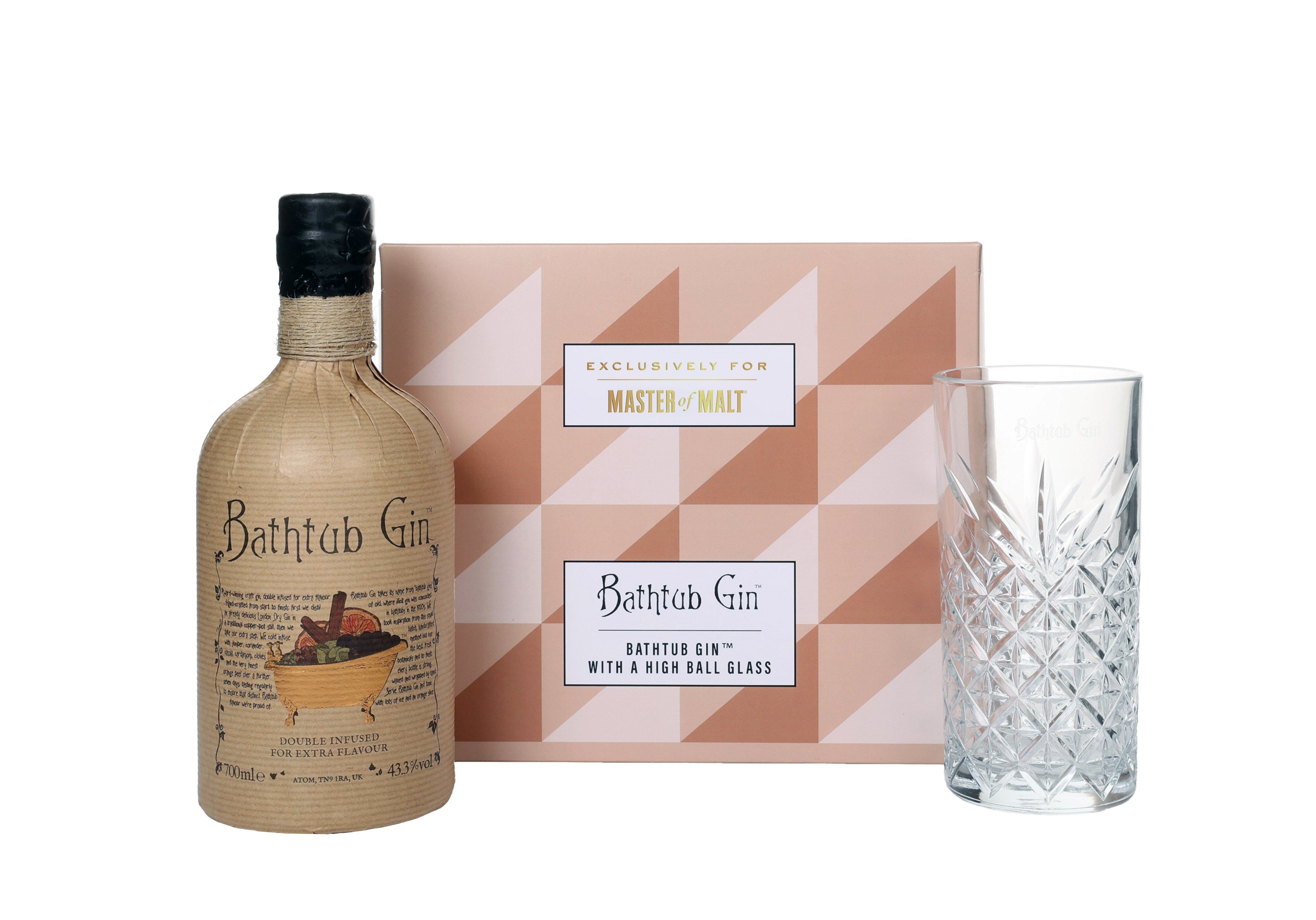 Bathtub Gin Gift Set with Highball Glass 70cl