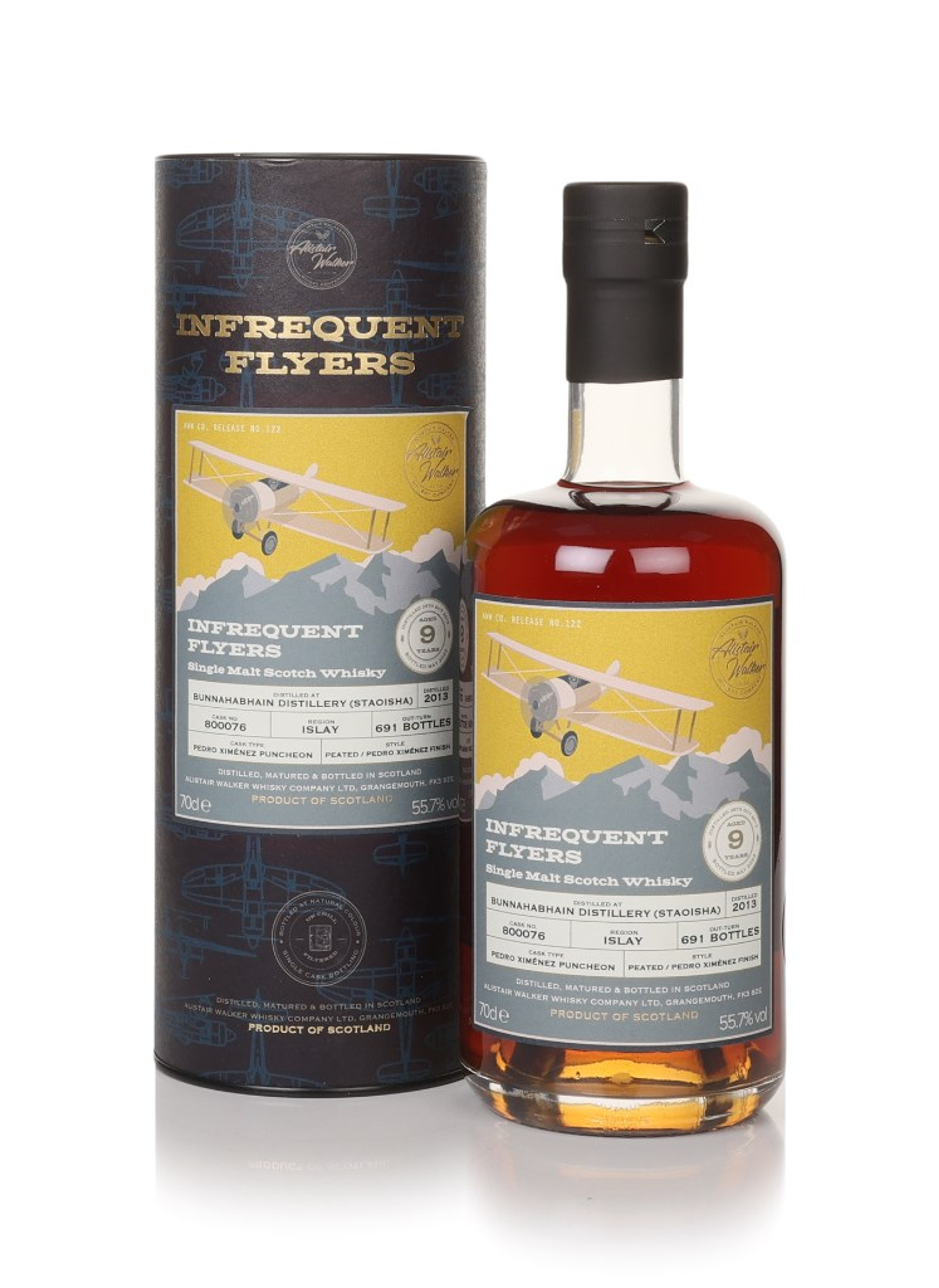 Bunnahabhain (Staoisha) 9 Year Old 2013 (cask 800076) - Infrequent Flyers (Alistair Walker) 70cl