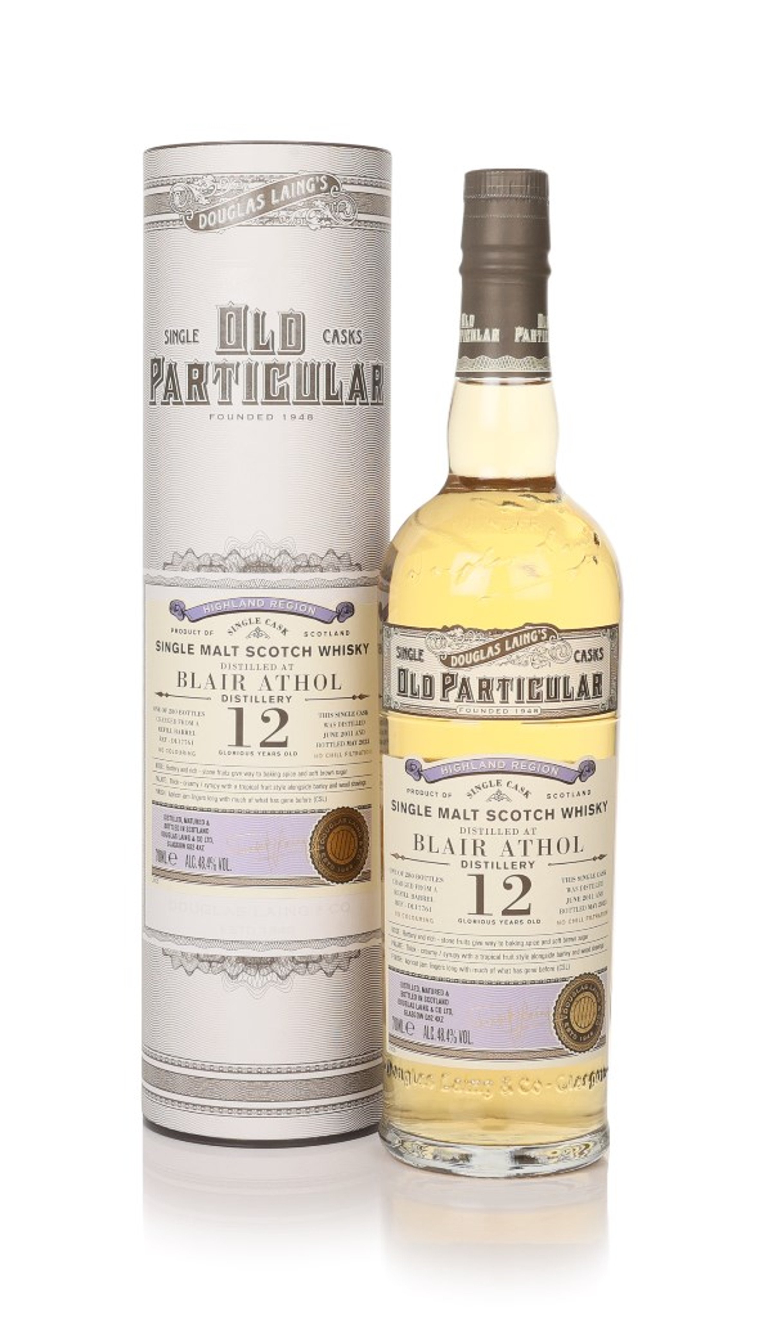 Blair Athol 12 Year Old 2011 (cask 17762) - Old Particular (Douglas Laing) 70cl