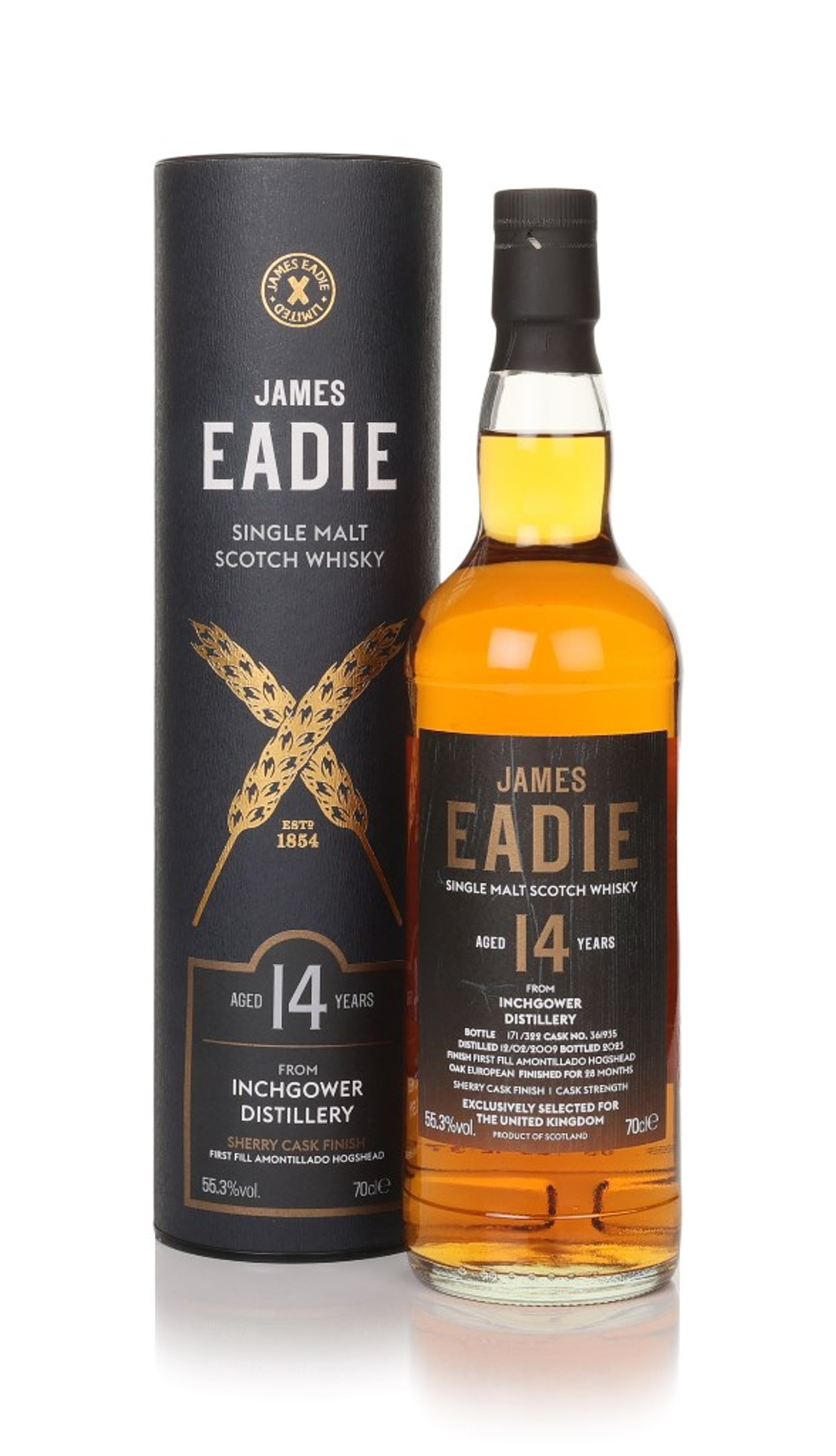 Inchgower 14 Year Old  2009 (cask 361935) - James Eadie 70cl
