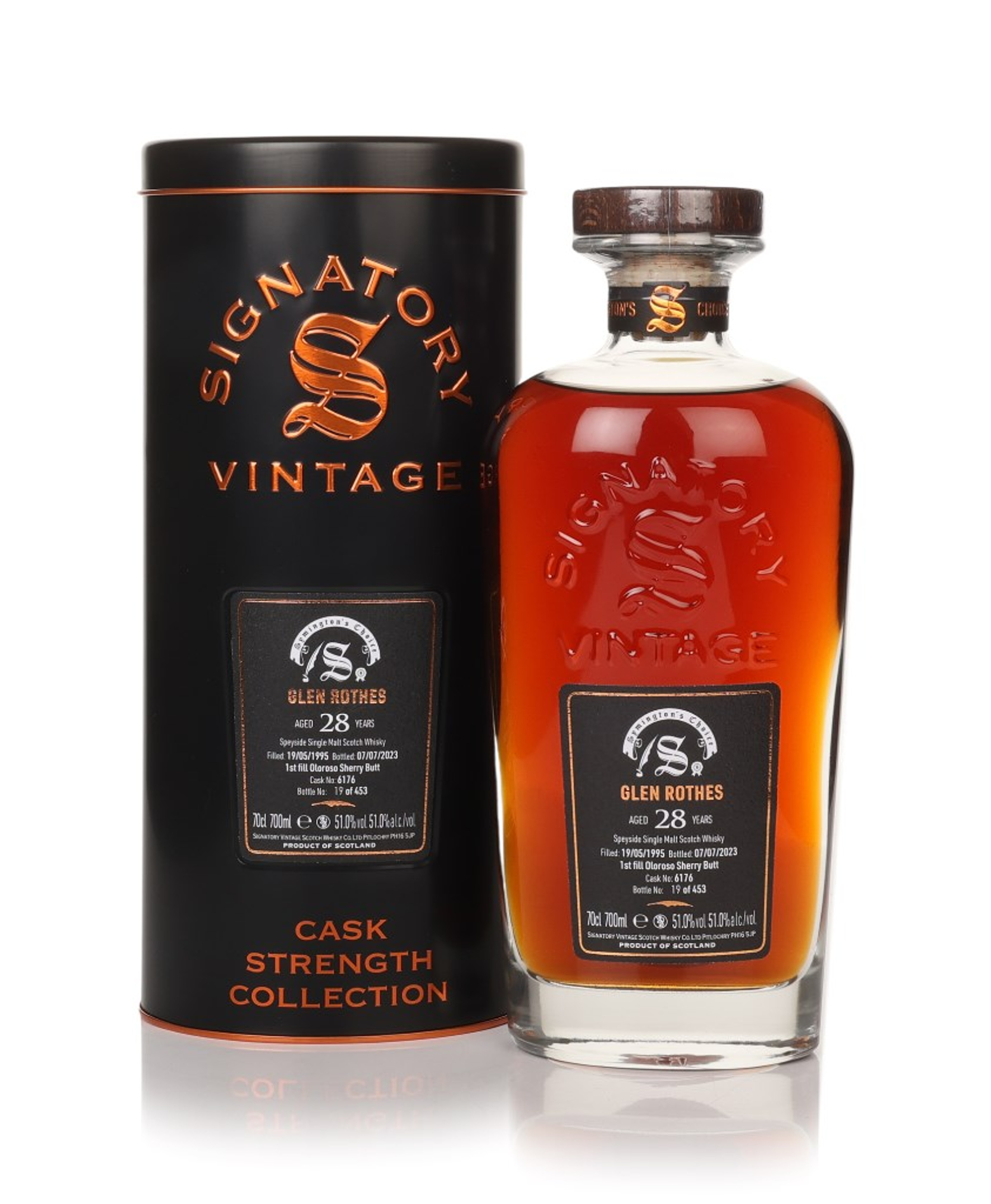 Glenrothes 28 Year Old 1995 (cask 6176) - Cask Strength Collection (Signatory) 70cl