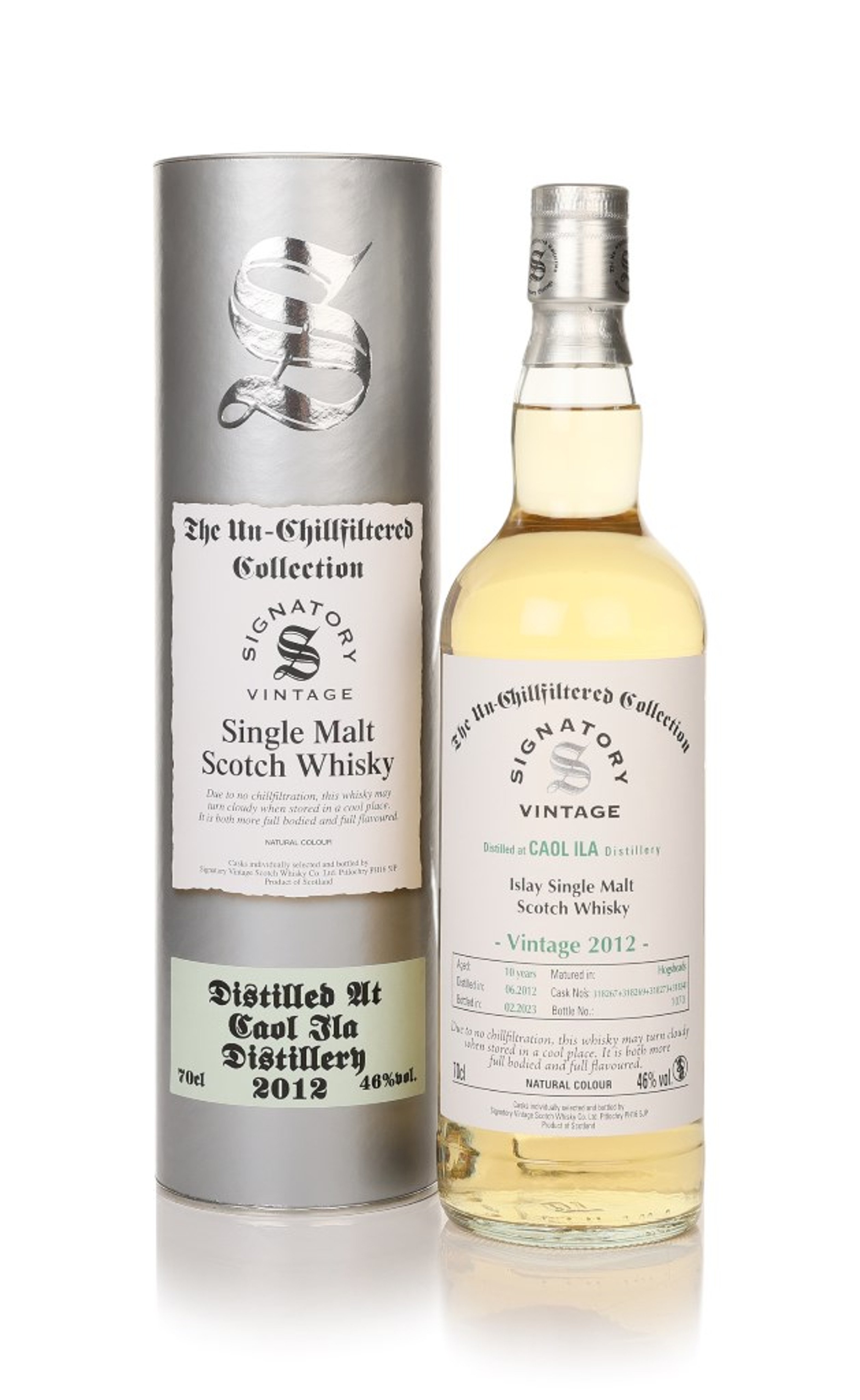 Caol Ila 10 Year Old 2012 (casks 318267, 318269, 318273 & 318341) - Un-Chilfiltered Collection (Signatory) 70cl
