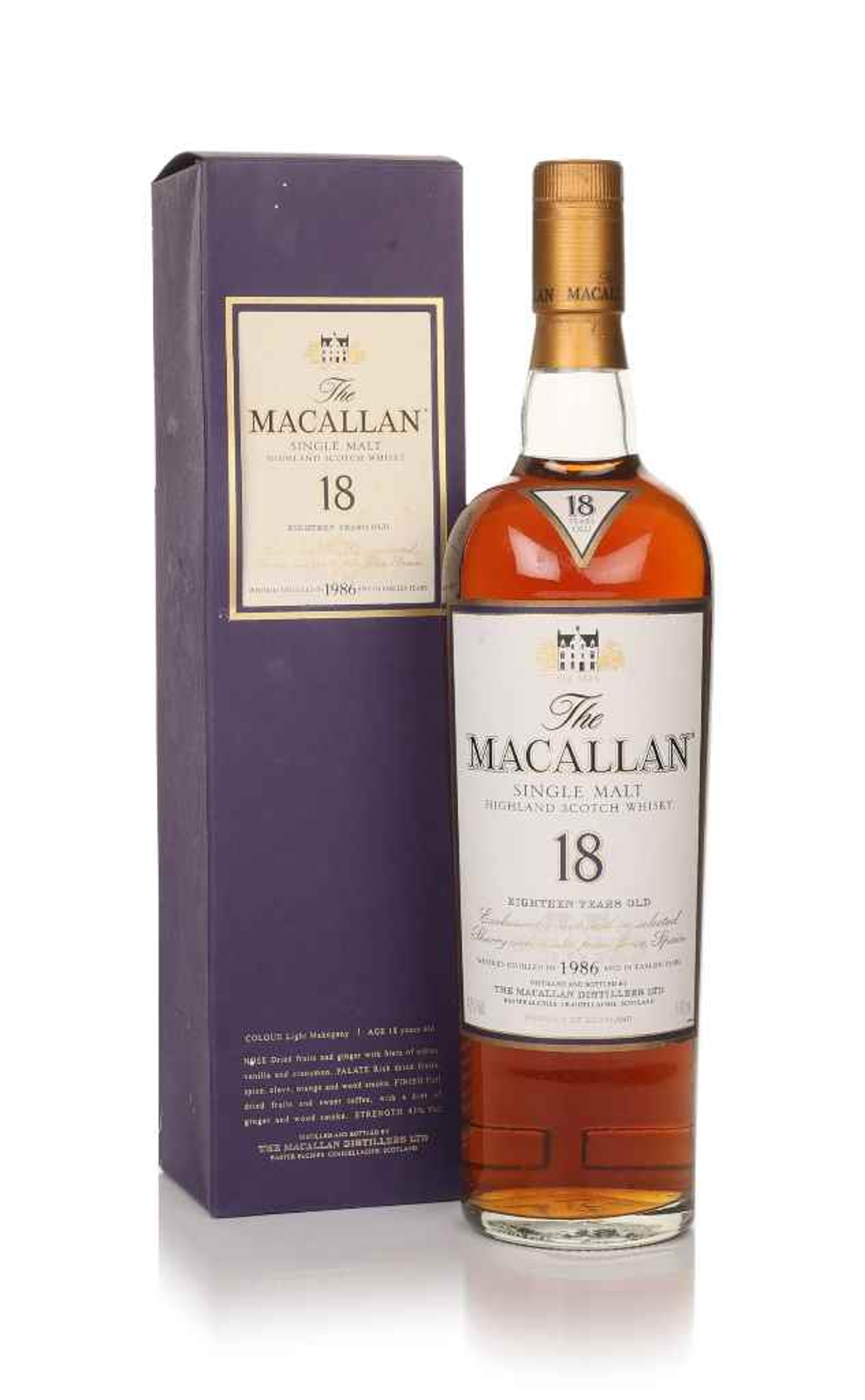 The Macallan 18 Year Old 1986 Sherry Oak 70cl Whisky