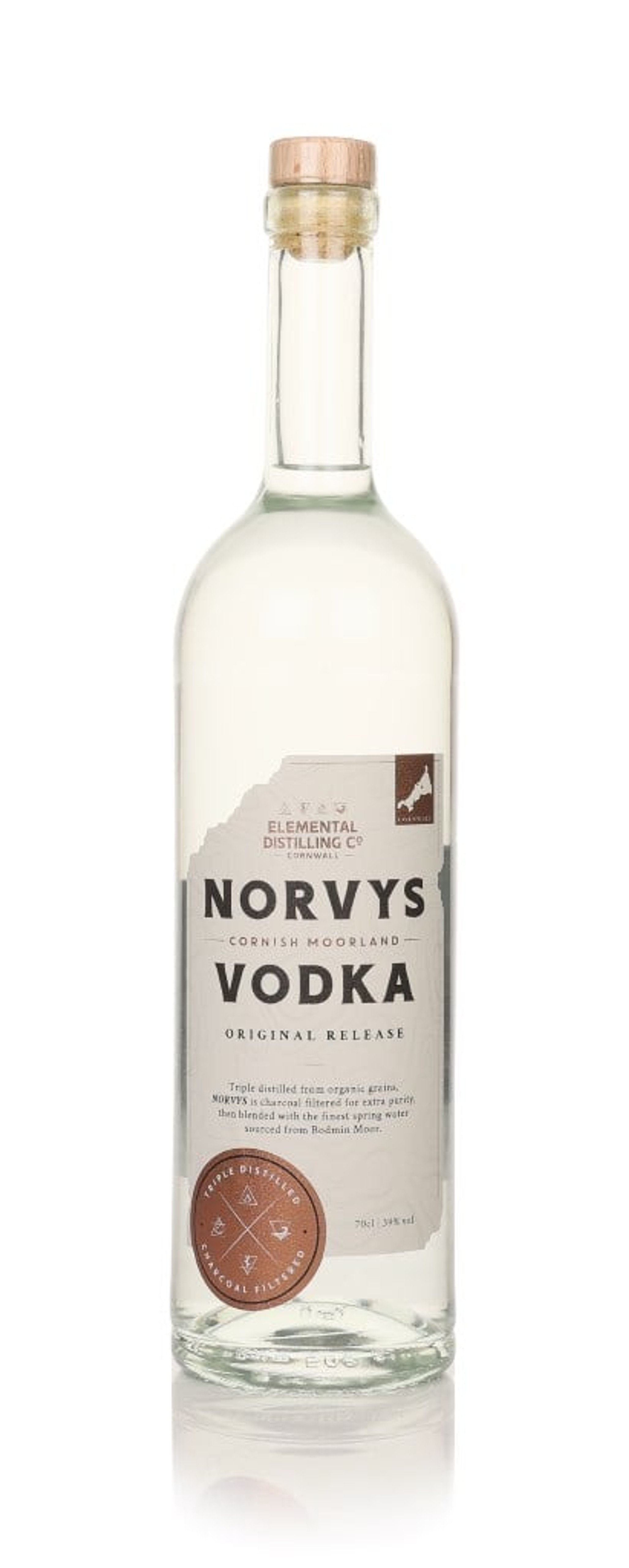 Norvys Cornish Moorland Vodka (39%) 70cl