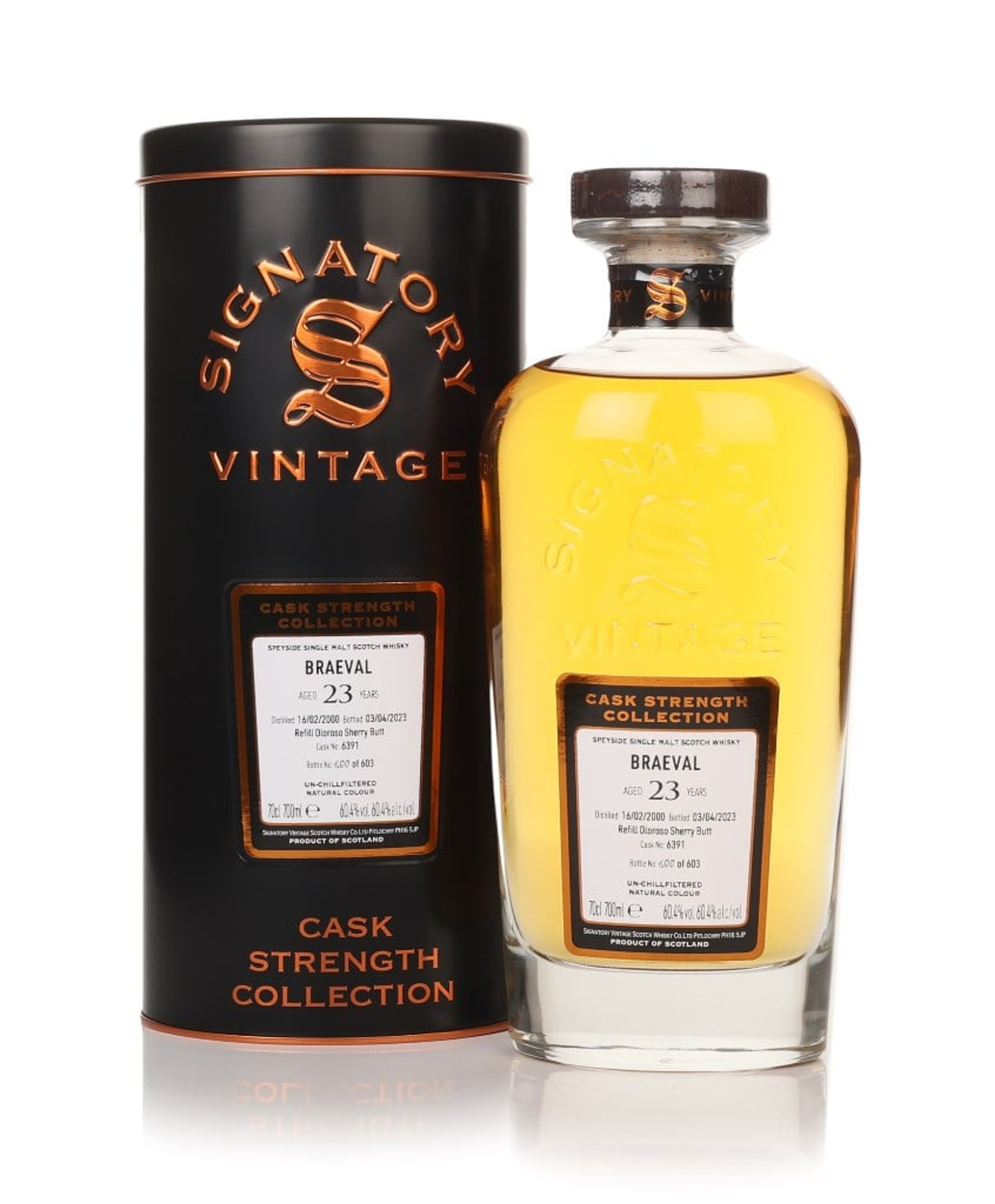 Braeval 23 Year Old 2000 (cask 6391) - Cask Strength Collection (Signatory) 70cl
