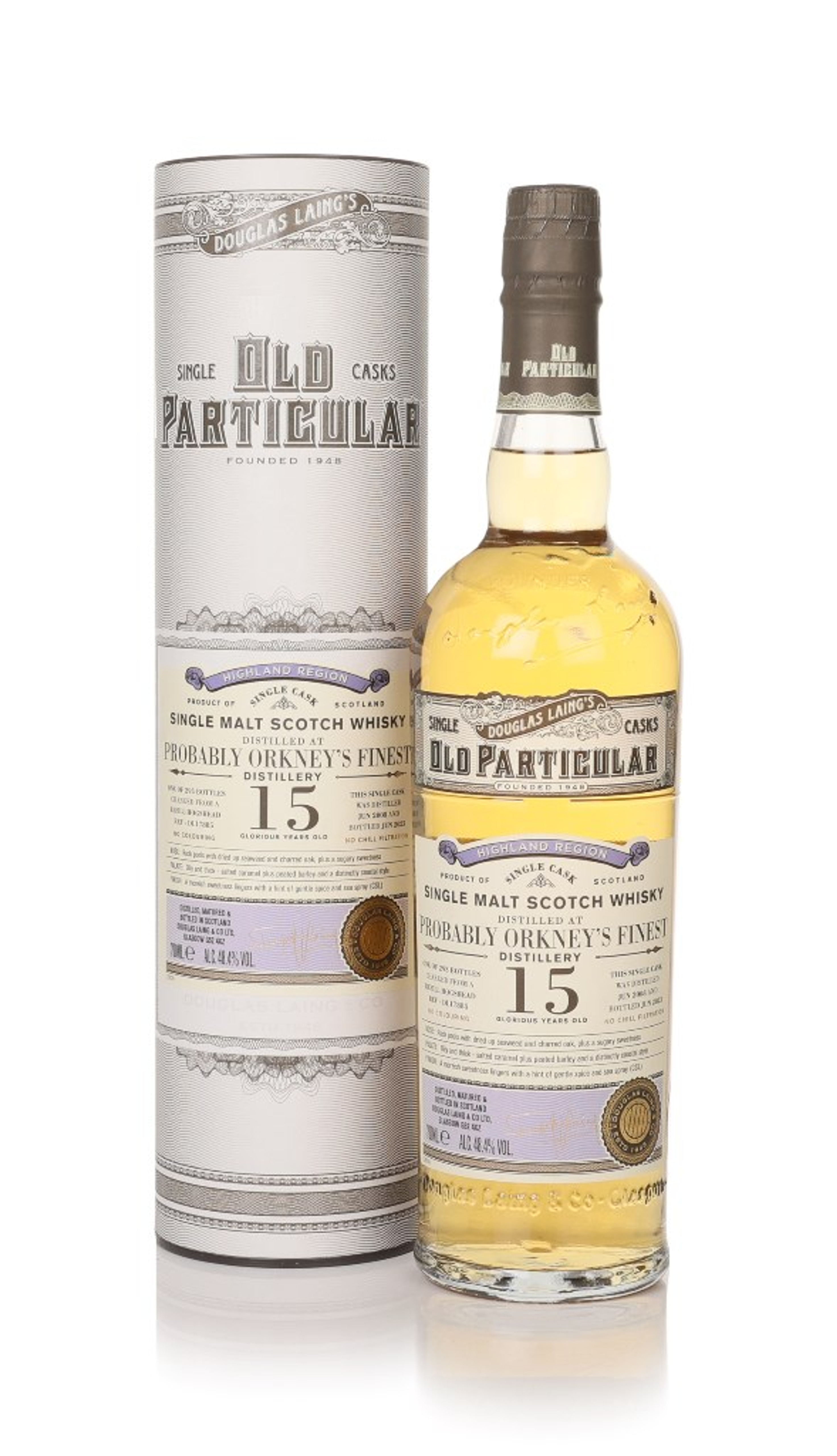 Probably Orkney's Finest Distillery 15 Year Old 2008 (cask 17885) - Old Particular (Douglas Laing) 70cl