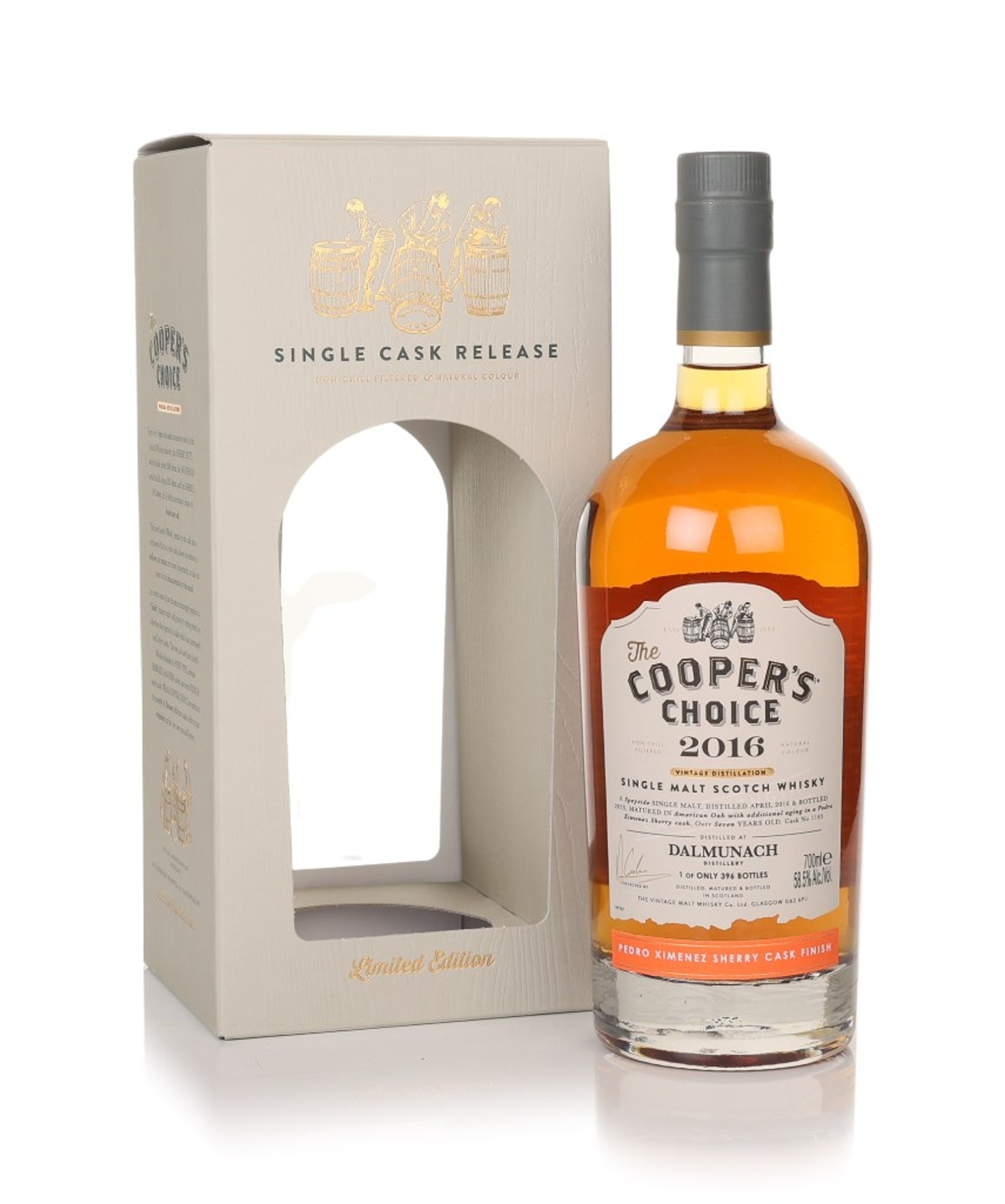 Dalmunach 7 Year Old 2016 (cask 1145) - The Cooper's Choice (The Vintage Malt Whisky Co.) 70cl