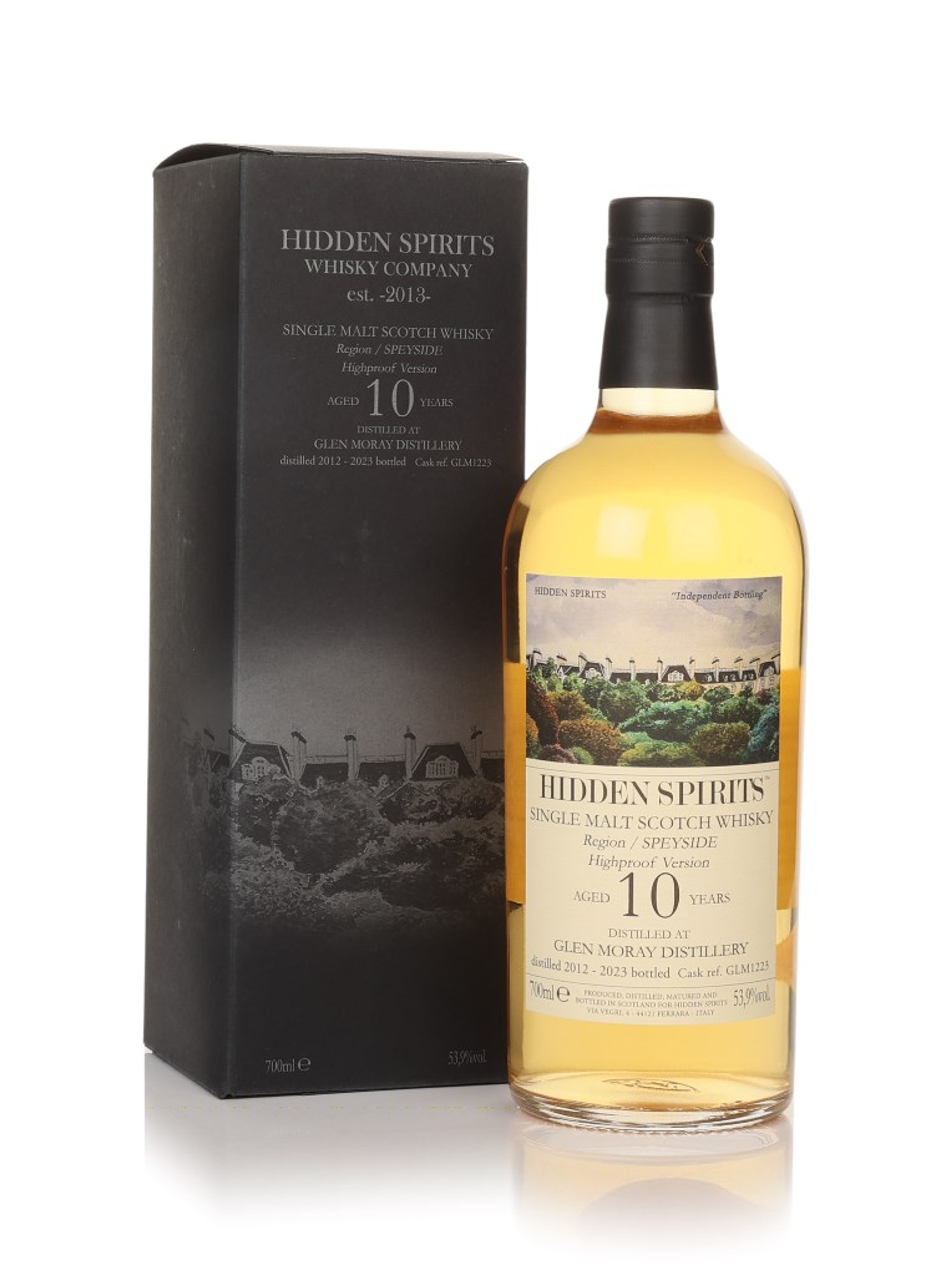 Glen Moray 10 Year Old 2012 (cask GLM1223) - Hidden Spirits 70cl