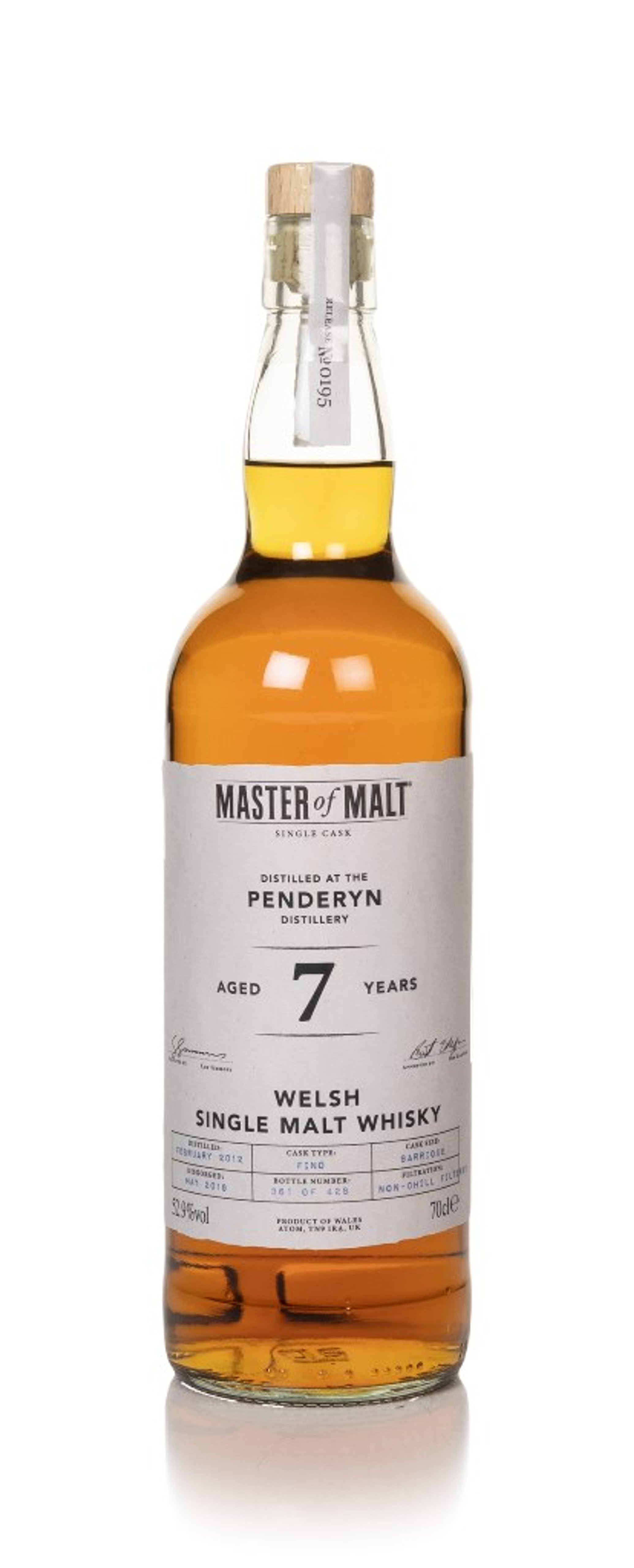 Penderyn 7 Year Old 2012 Single Cask (Master of Malt) 70cl