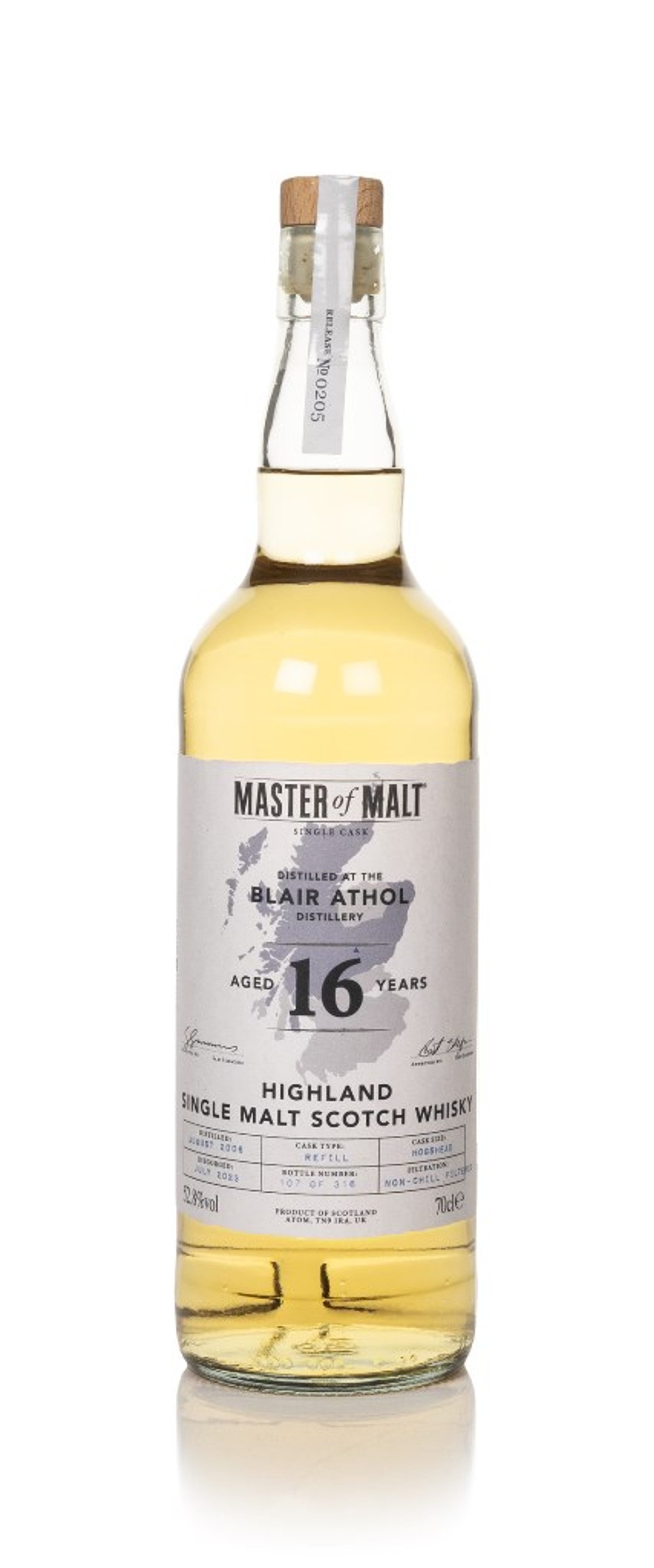 Blair Athol 16 Year Old 2006 Single Cask (Master of Malt) 70cl