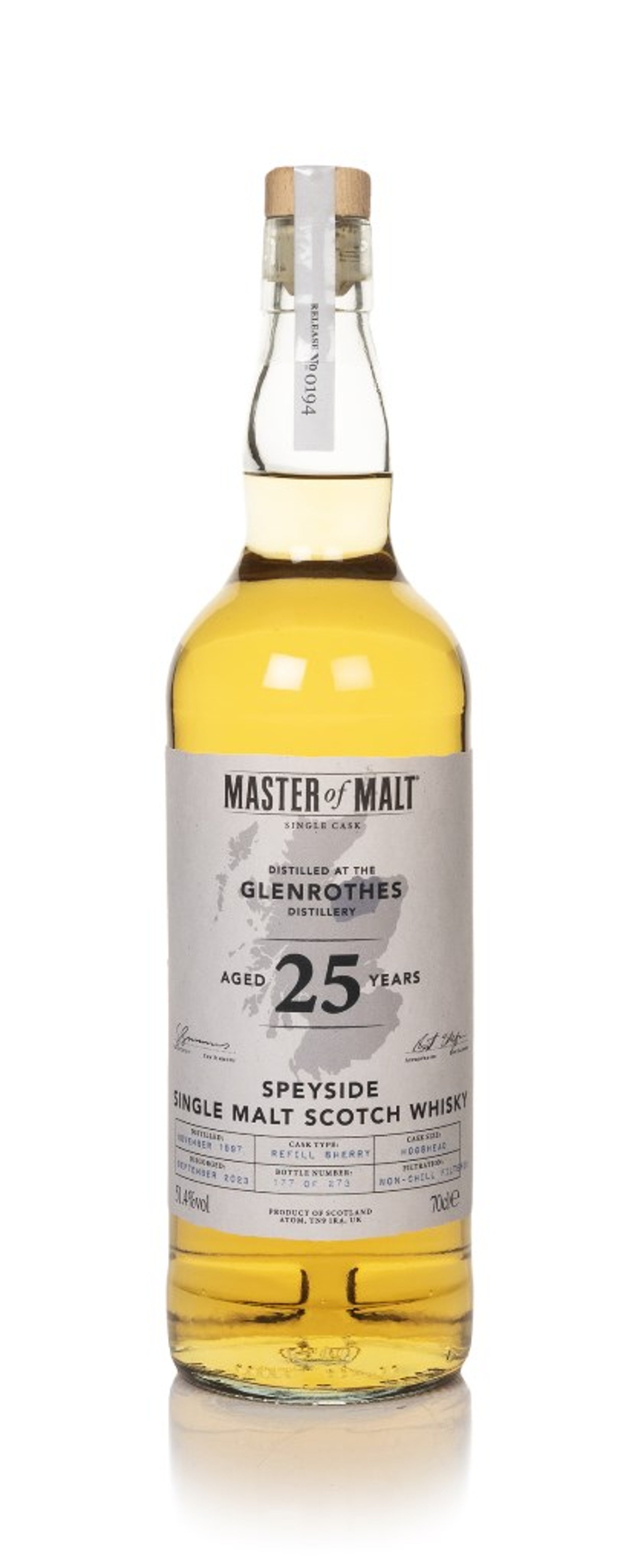 Glenrothes 25 Year Old 1997 Single Cask (Master of Malt) 70cl