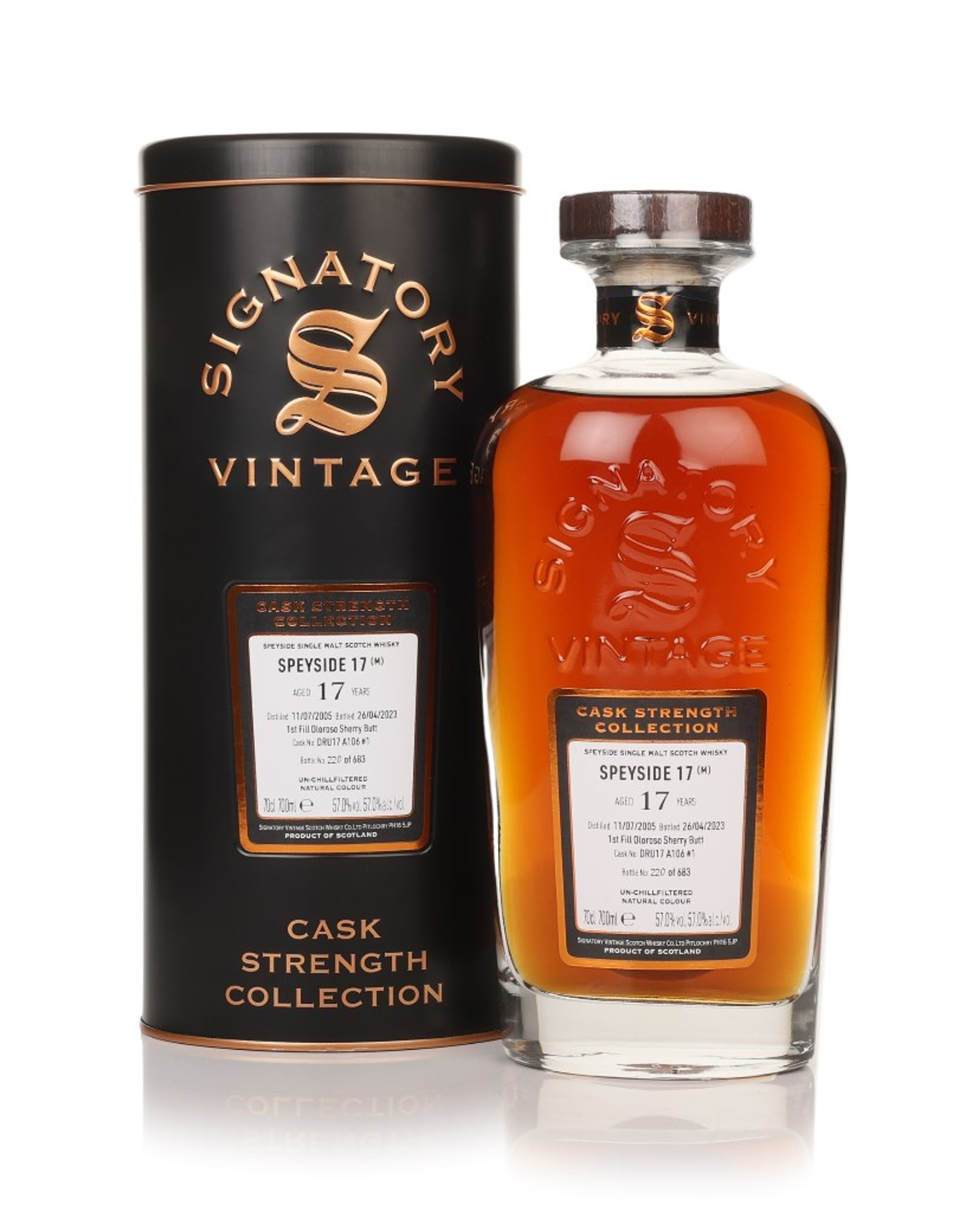 Secret Speyside 17 Year Old 2005 (cask DRU 17/A106 #1) - Cask Strength Collection (Signatory) 70cl