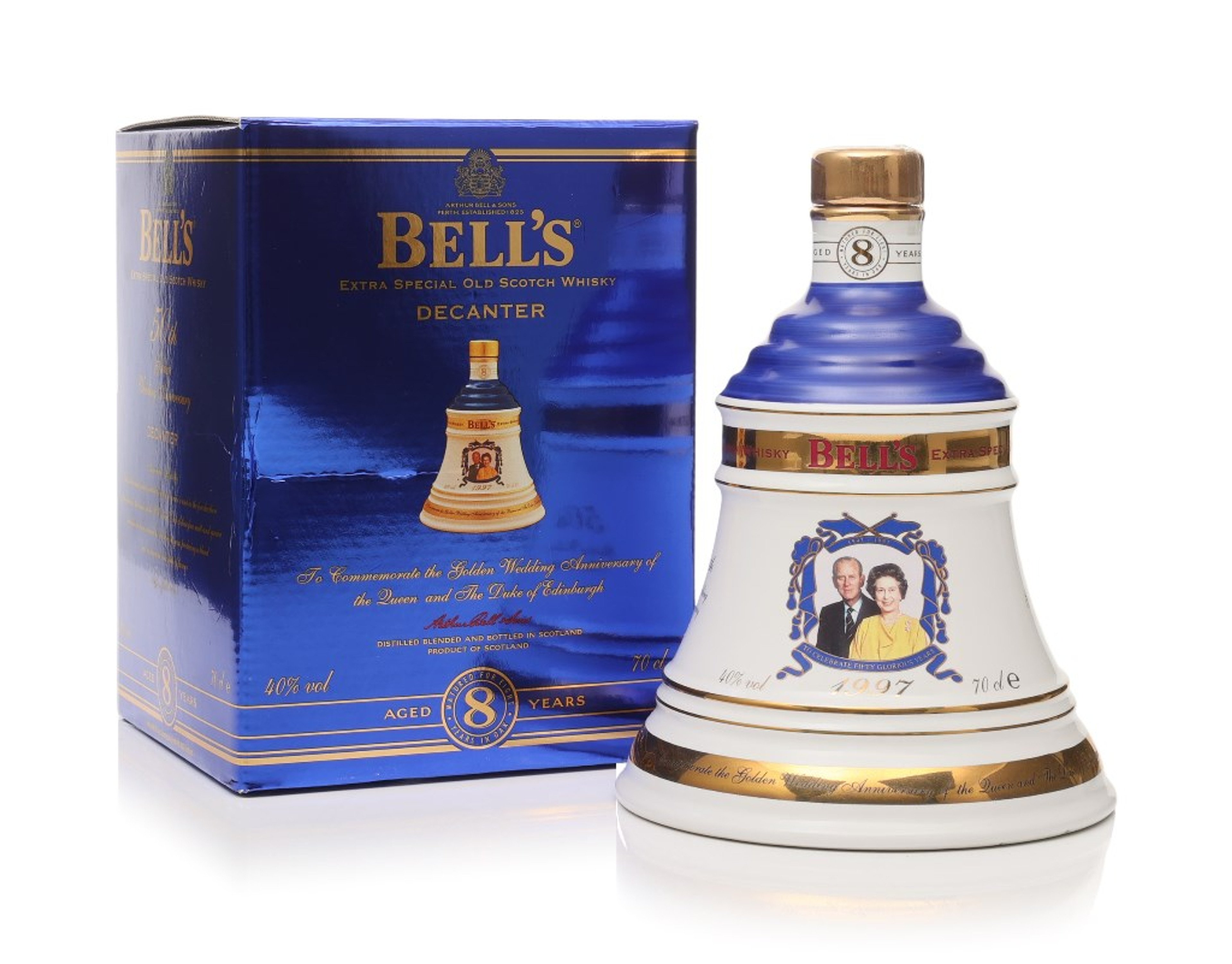 Bell's 50th Wedding Anniversary of The Queen & Duke of Edinburgh Decanter - 1997 70cl