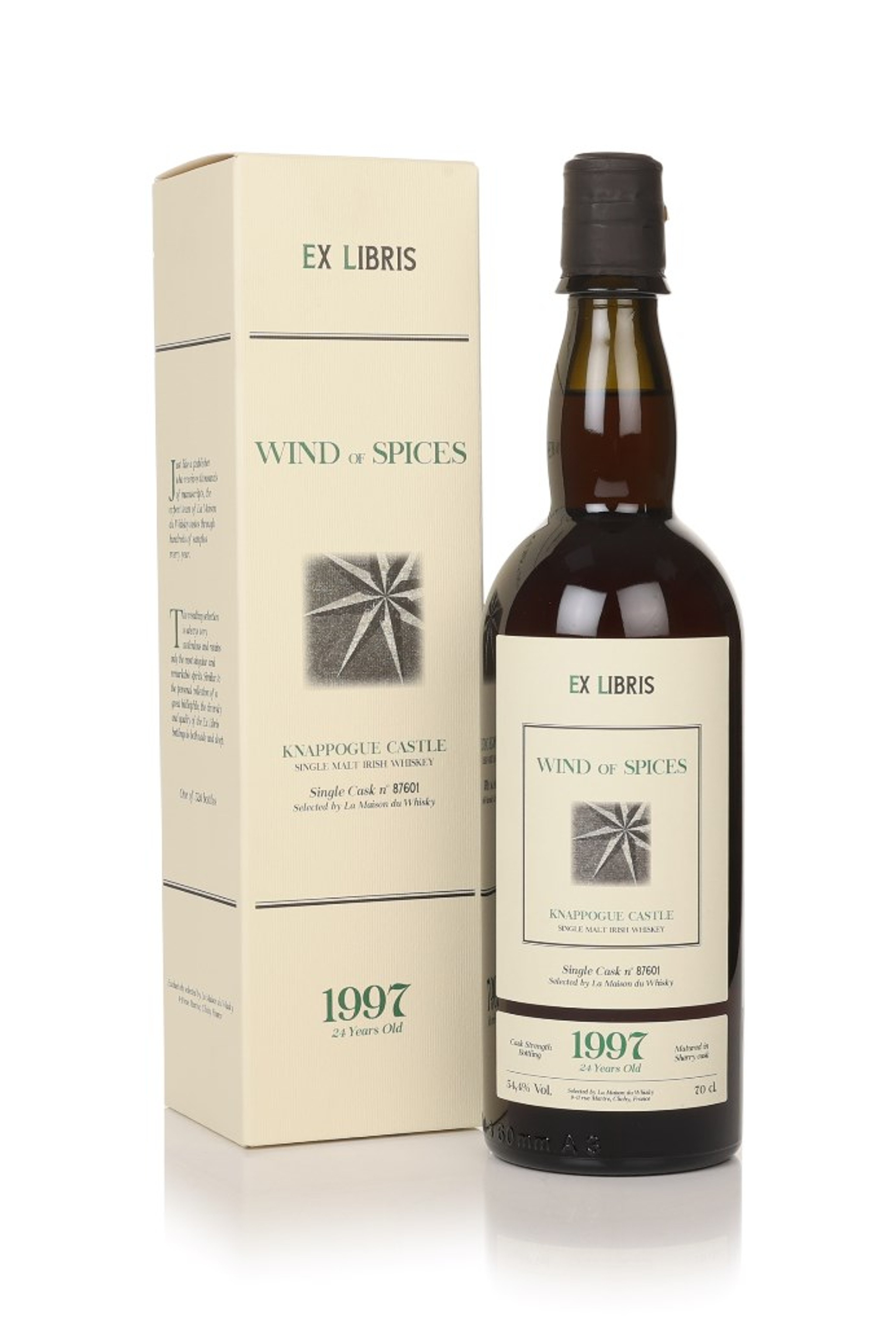 Knappogue Castle 24 Year Old 1997 (cask 87601) - Ex Libris Wind Of Spices 70cl