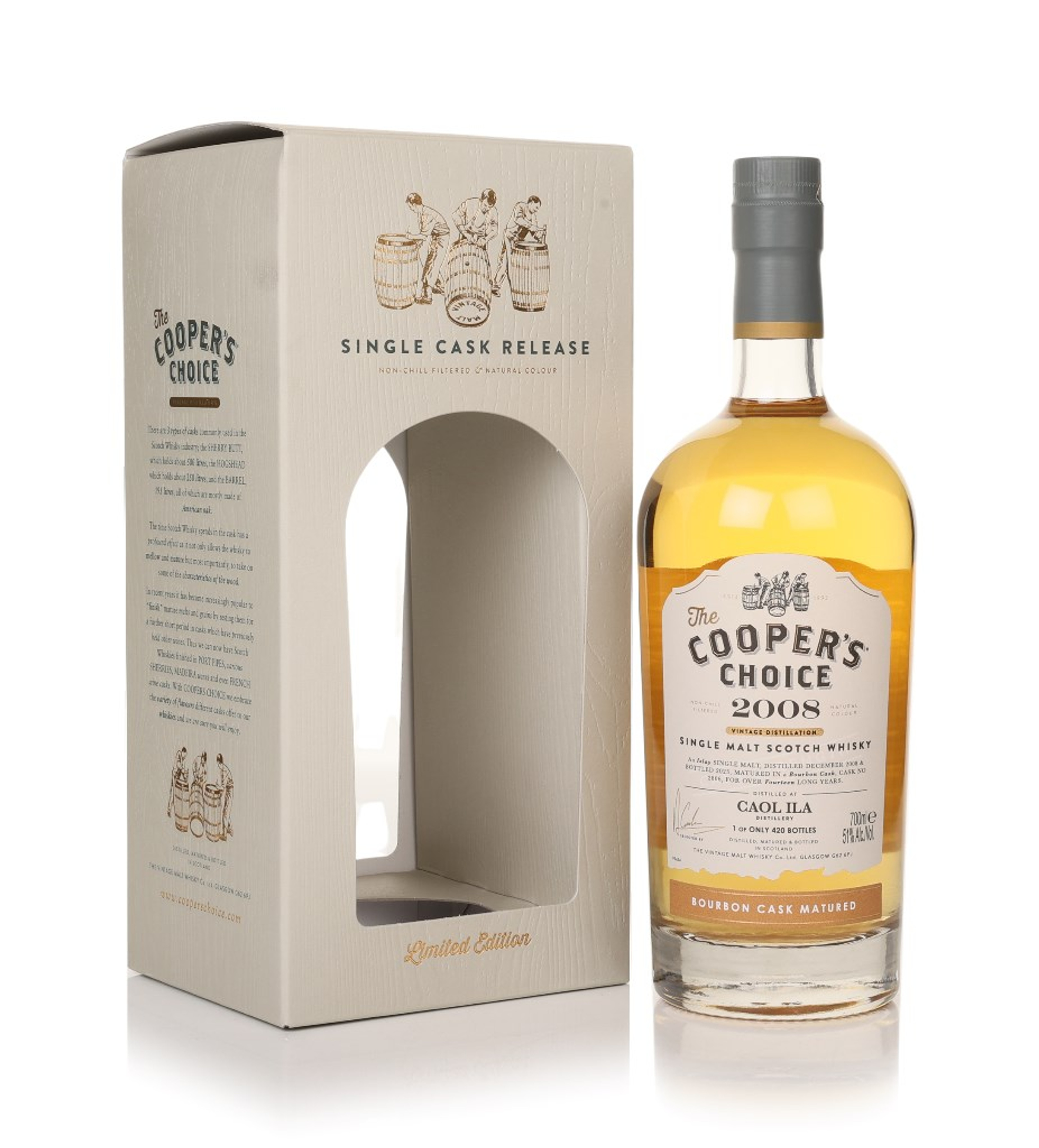 Caol Ila 14 Year Old 2008 (cask 2806) - The Cooper's Choice (The Vintage Malt Whisky Co.) 70cl
