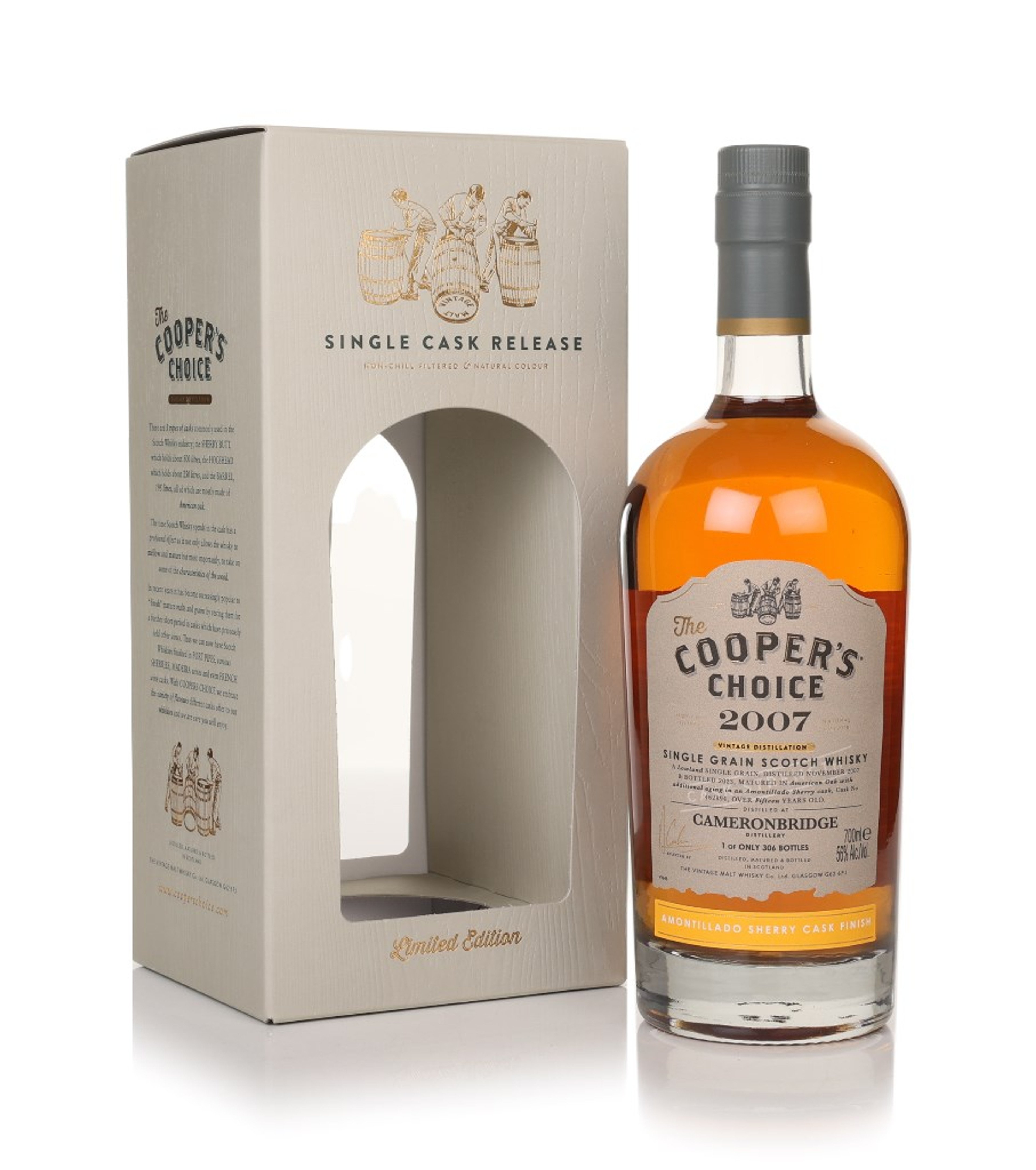 Cameronbridge 15 Year Old 2007 (cask 462894) - The Cooper's Choice (The Vintage Malt Whisky Company) 70cl