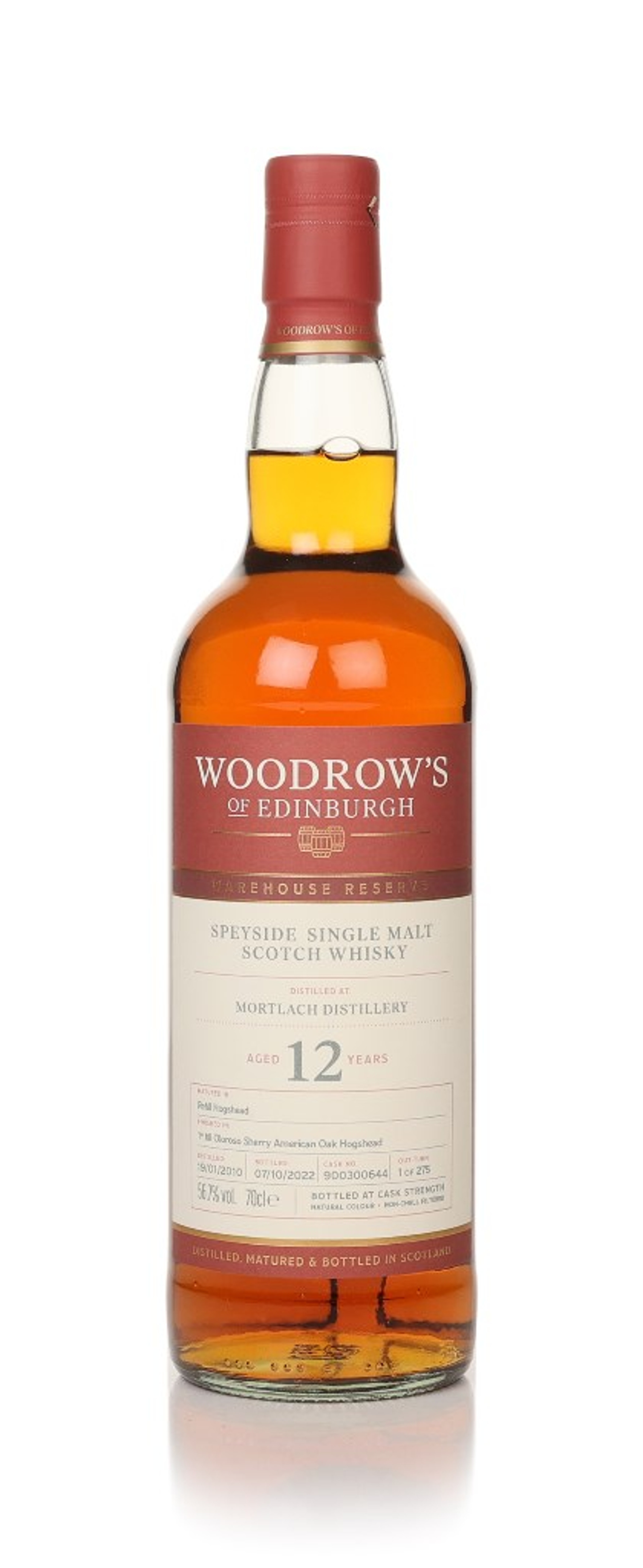 Mortlach 12 Year Old 2010 (cask 900300644) - Woodrow's of Edinburgh 70cl